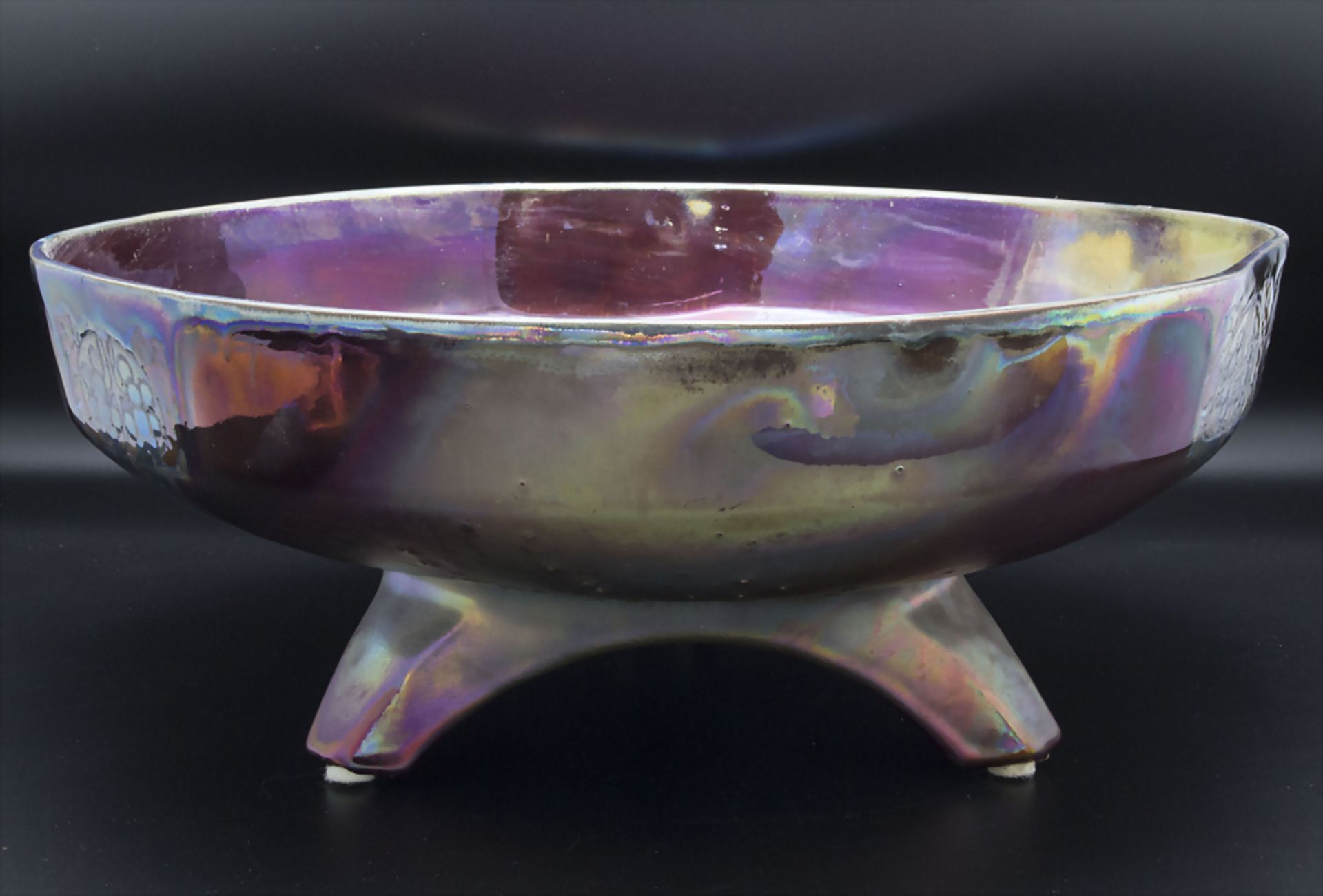 Jugendstil Schale / An Art Nouveau bowl, Montières, Amiens, um 1920 - Bild 2 aus 9