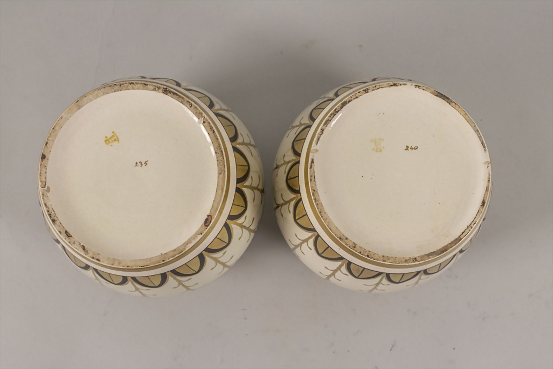 Paar Art Déco Deckelvasen / A pair of Art Deco lidded vases, Manufacture Pinon et Heuzé à ... - Image 4 of 5