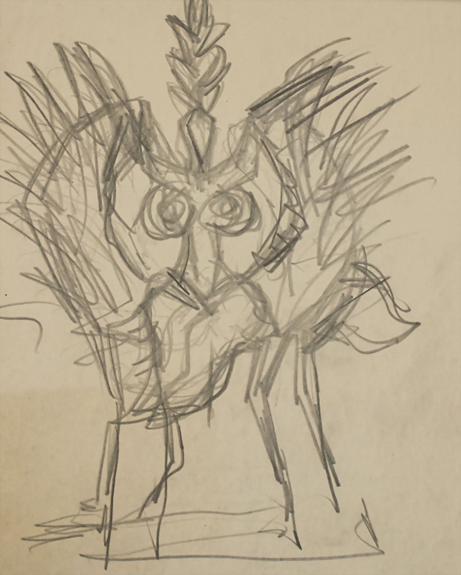 Jacques LIPCHITZ (1891-1973), Skizze 'Thronende Figur' / Sketch 'Enthroned figure'