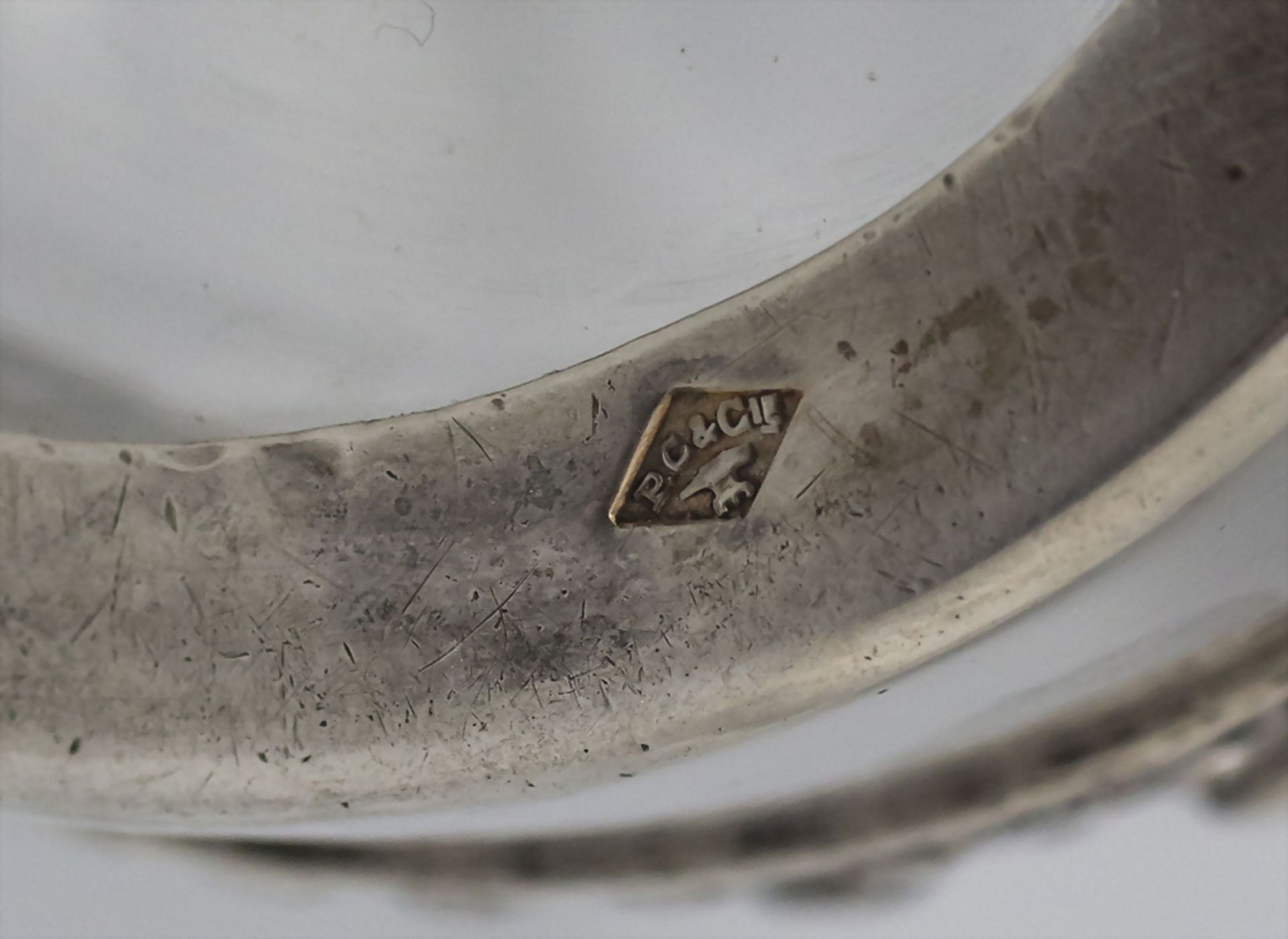 Likörkaraffe mit Silbermontur / A liqueur carafe with silver mount, Paul Cannaux & Cie., ... - Image 4 of 4