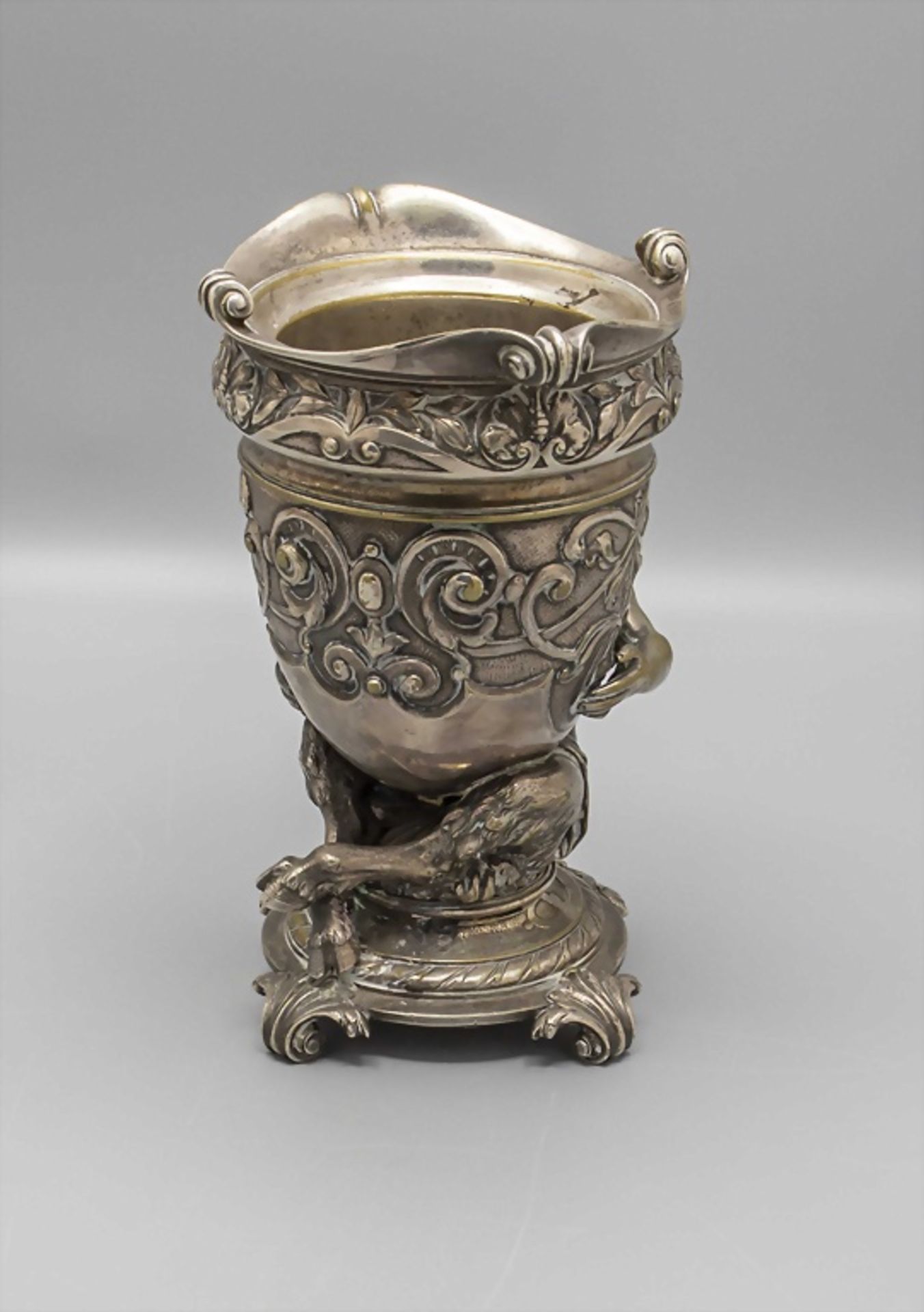 Bronze Ziergefäß mit Faun / A decorative bronze vase with a faun, Frankreich, um 1880 - Bild 4 aus 6