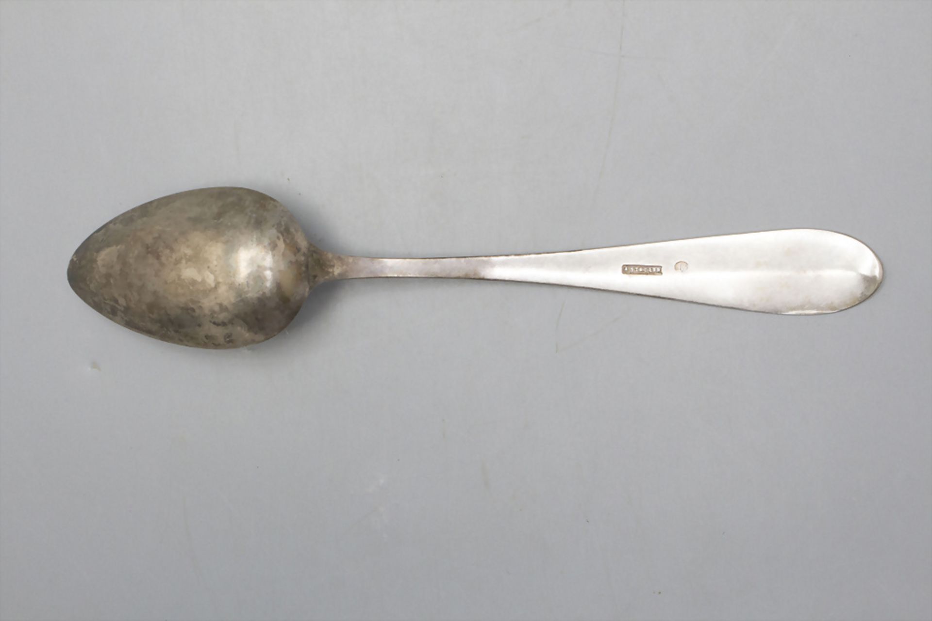 Biedermeier Löffel / A silver spoon, Anton Stadler, Freiburg im Breisgau, um 1850 - Bild 4 aus 4