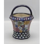 Art Déco Henkel Schale / An Art Deco decorative basket bowl, Amphora-Werke, Riessner, ...