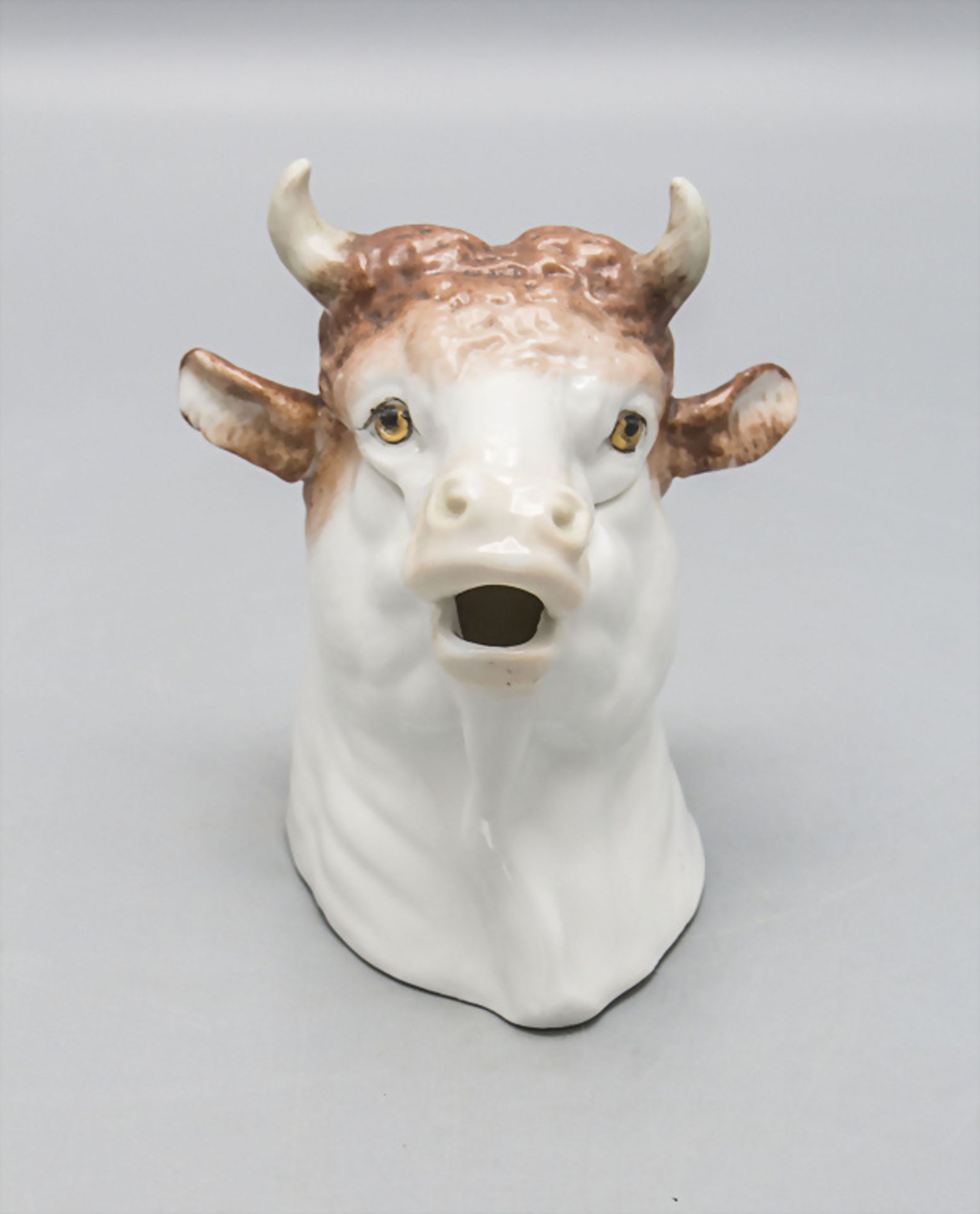 Ochsenkopf als Senftopf / An ox head as mustard pot, wohl deutsch, um 1900
