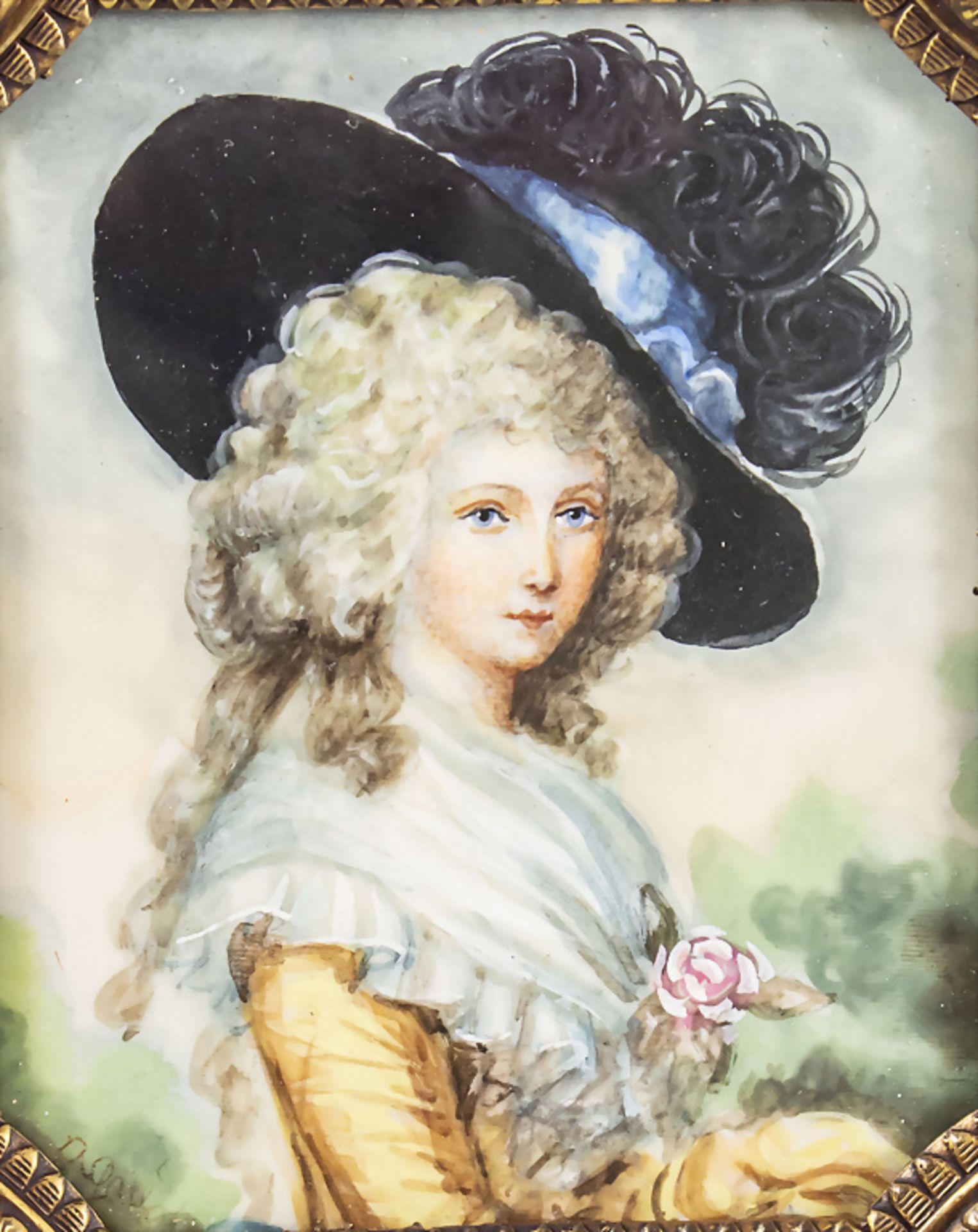 Miniatur Porträt der Herzogin von Devonshire / A miniature portrait of the Duchess of ...
