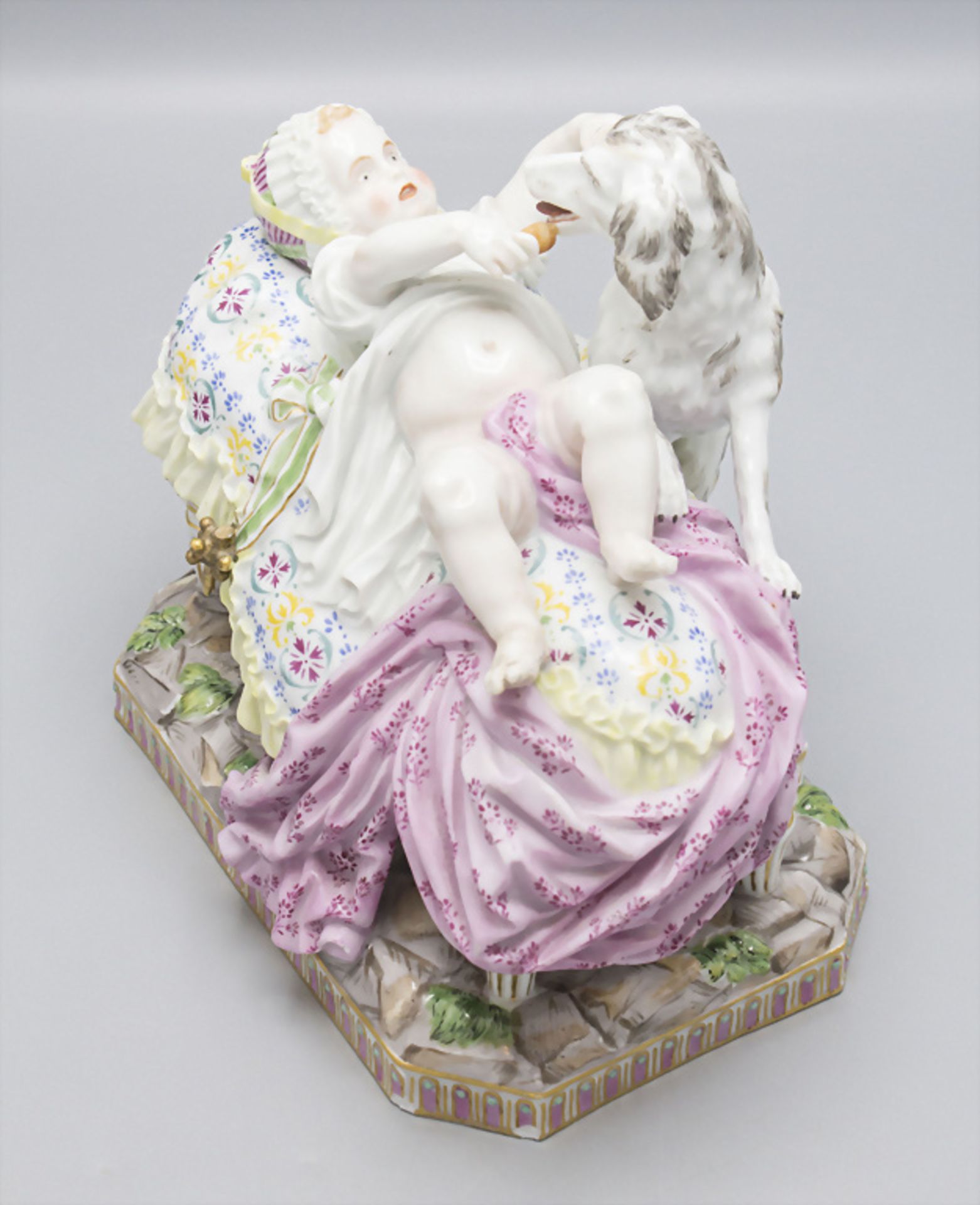 Große Figurengruppe 'Die Sanftheit der Kindheit' / 'Les douceurs de l'enfance' / A porcelain ... - Image 2 of 7