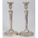 Paar Empire-Kerzenleuchter / A pair of Empire silver candlesticks, D. Garreau, Paris, 1809-1819