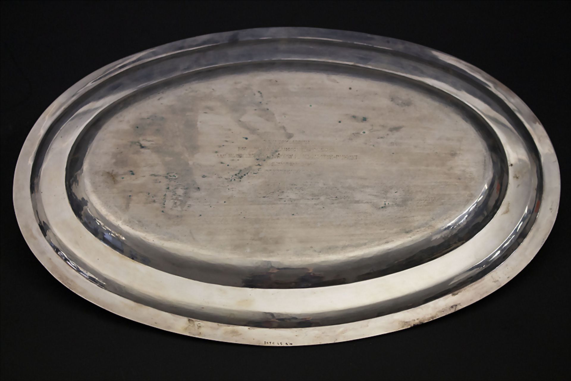 Ovale Platte / A large silver tray, Wolfers Frères, Brüssel, um 1936 - Bild 2 aus 5