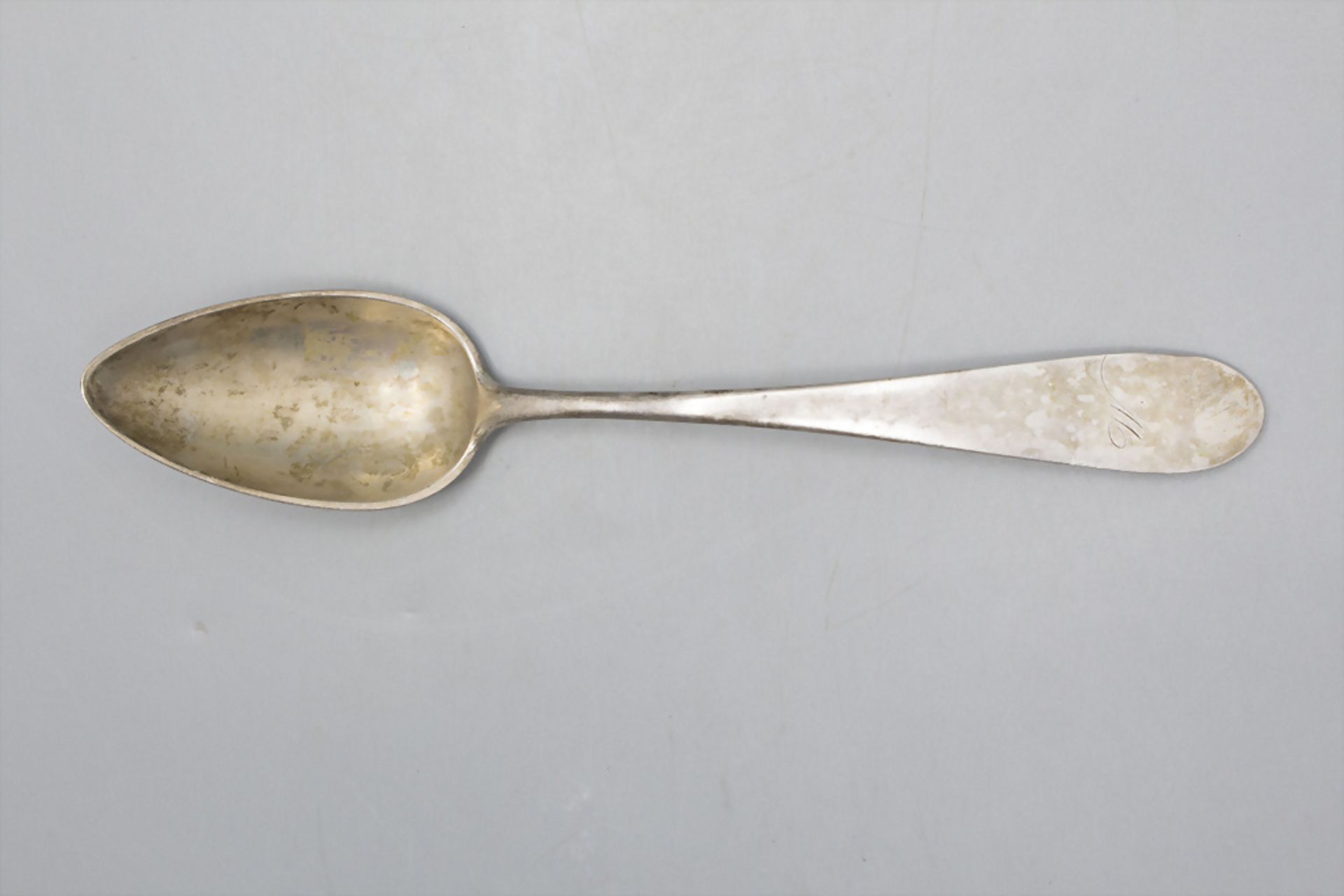 Biedermeier Löffel / A silver spoon, Anton Stadler, Freiburg im Breisgau, um 1850