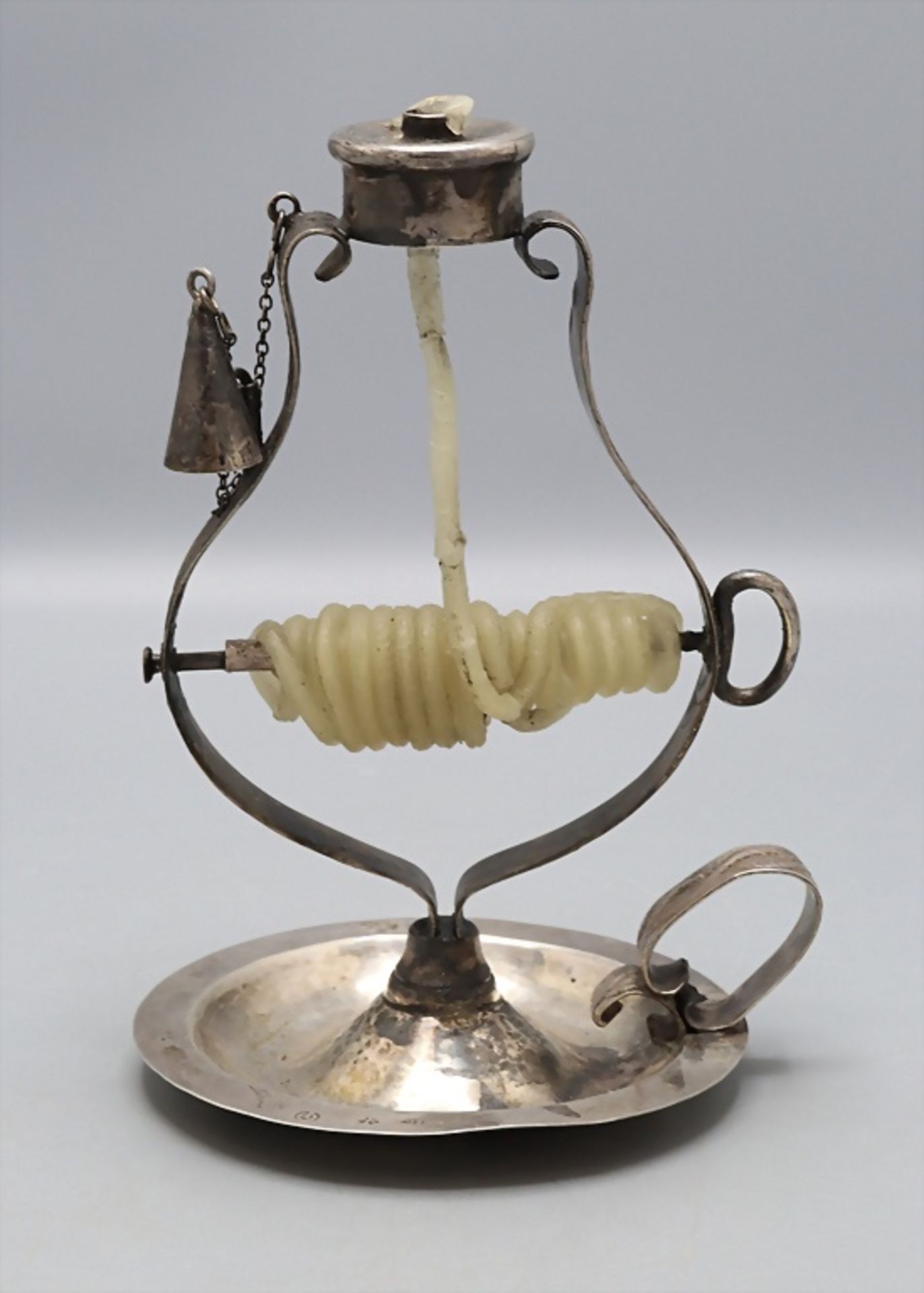 Wachsstockhalter Handleuchter / A silver wax stick holder, Toledo, Spanien, um 1740