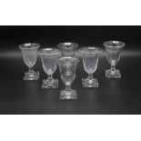 6 Süßweingläser / 6 port wine glasses, Frankreich, 19. Jh.