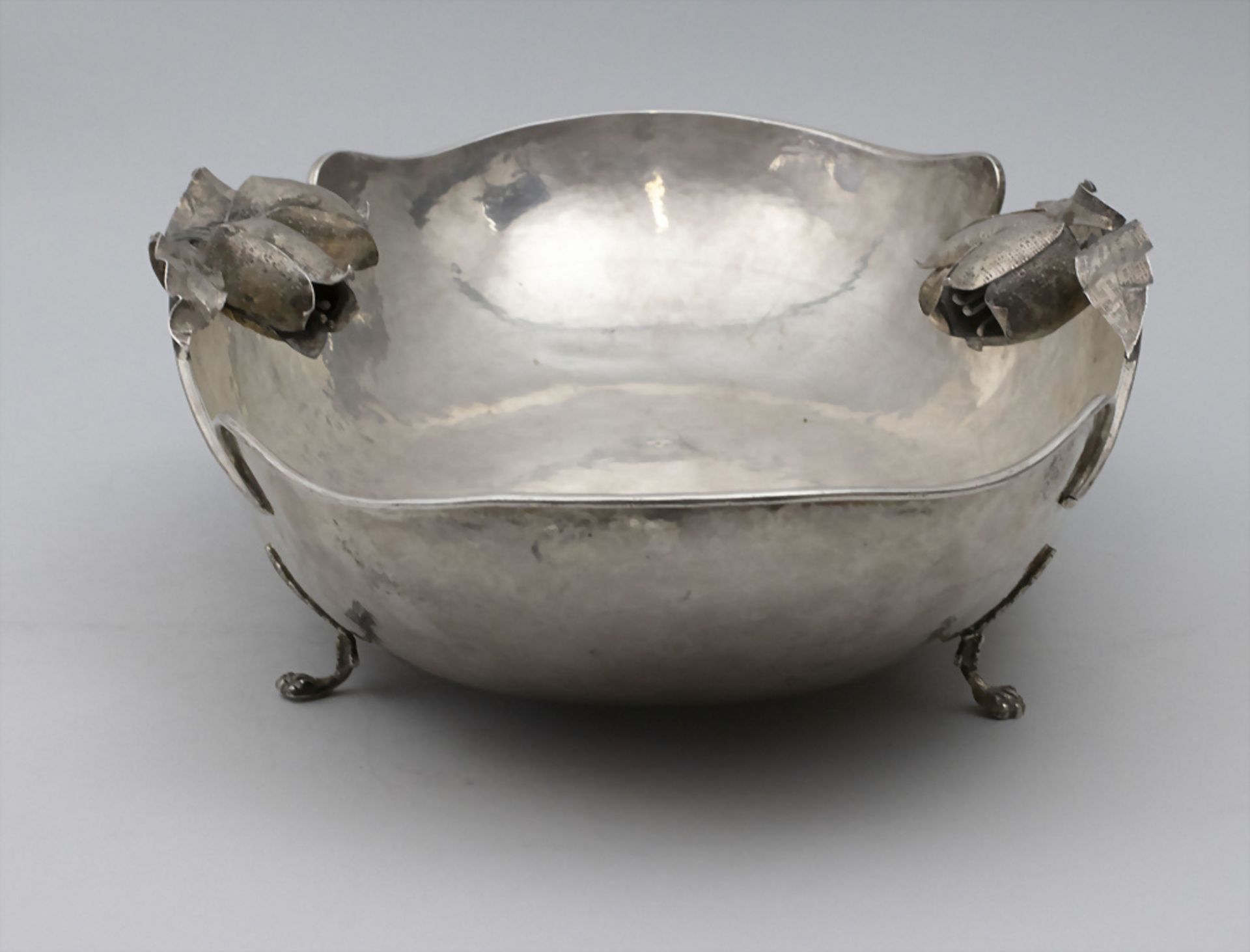 Große Art Déco Obstschale / A large Art Déco Sterling silver fruit bowl, USA, um 1920 - Bild 3 aus 5