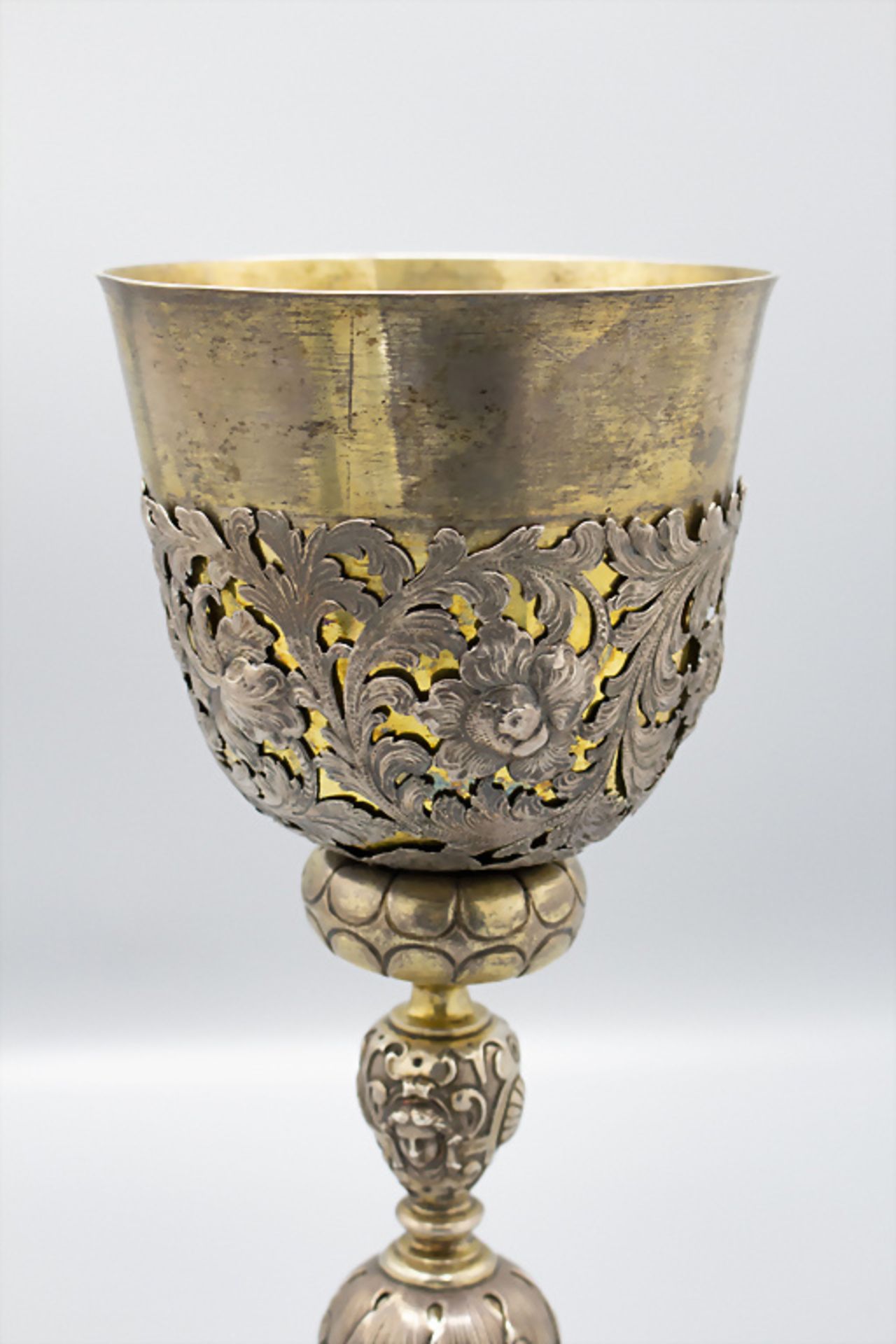 Barocker Messkelch / A Baroque silver chalice, deutsch, um 1660-1680 - Bild 2 aus 5