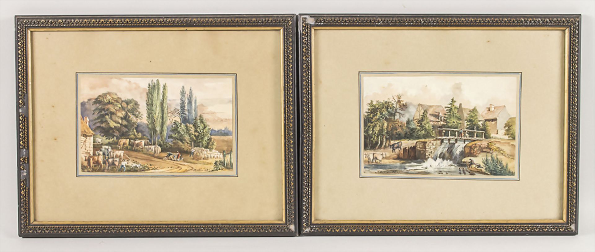 Jean Victor BERTIN (1767-1842), zwei sommerliche Landschaftsansichten / Two summery landscape ...