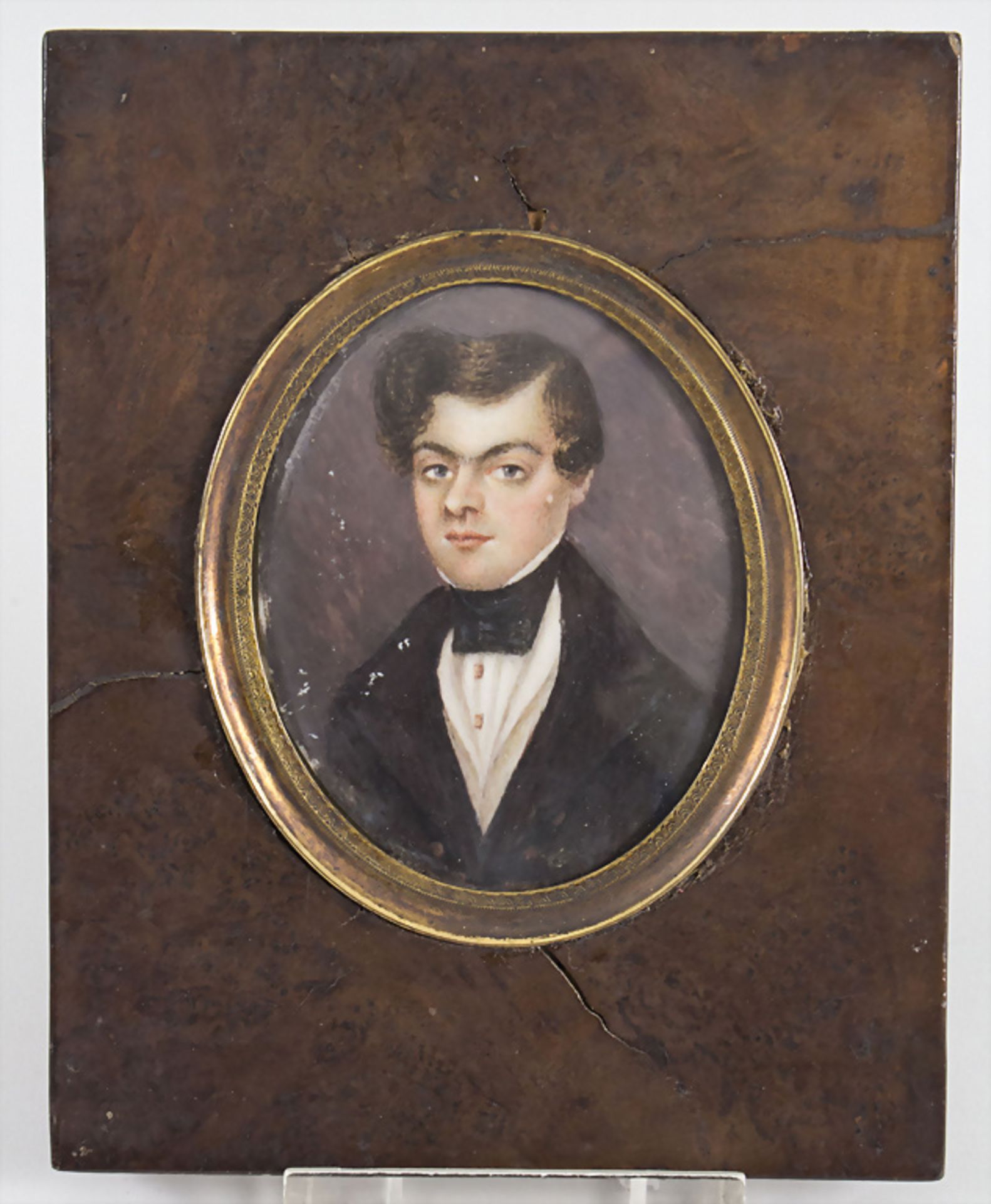 Miniatur Porträt eines jungen Mannes / A miniature portrait of a young gentleman, Frankreich, ... - Image 2 of 3