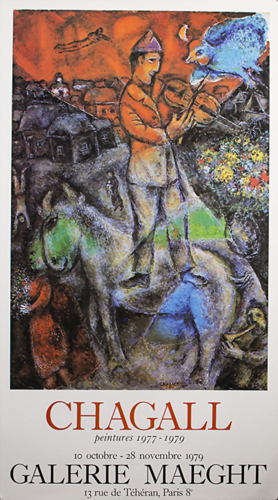 Marc CHAGALL (1887-1985), Ausstellungsplakat / Exhibition poster, Galerie Maeght, Paris, 1979