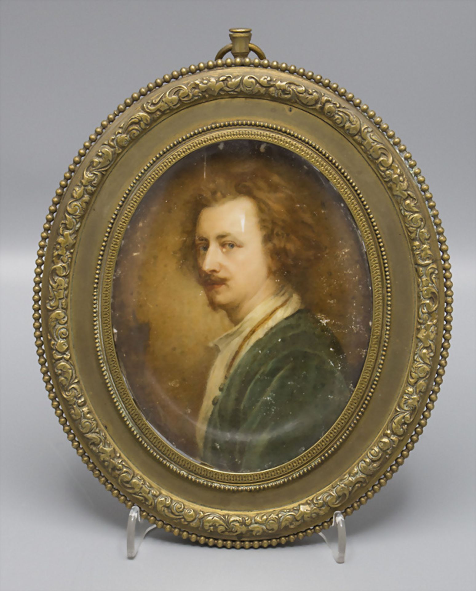 Sehr feines Miniatur Porträt eines Herrn / A very finely painted miniatur portrait of a ...