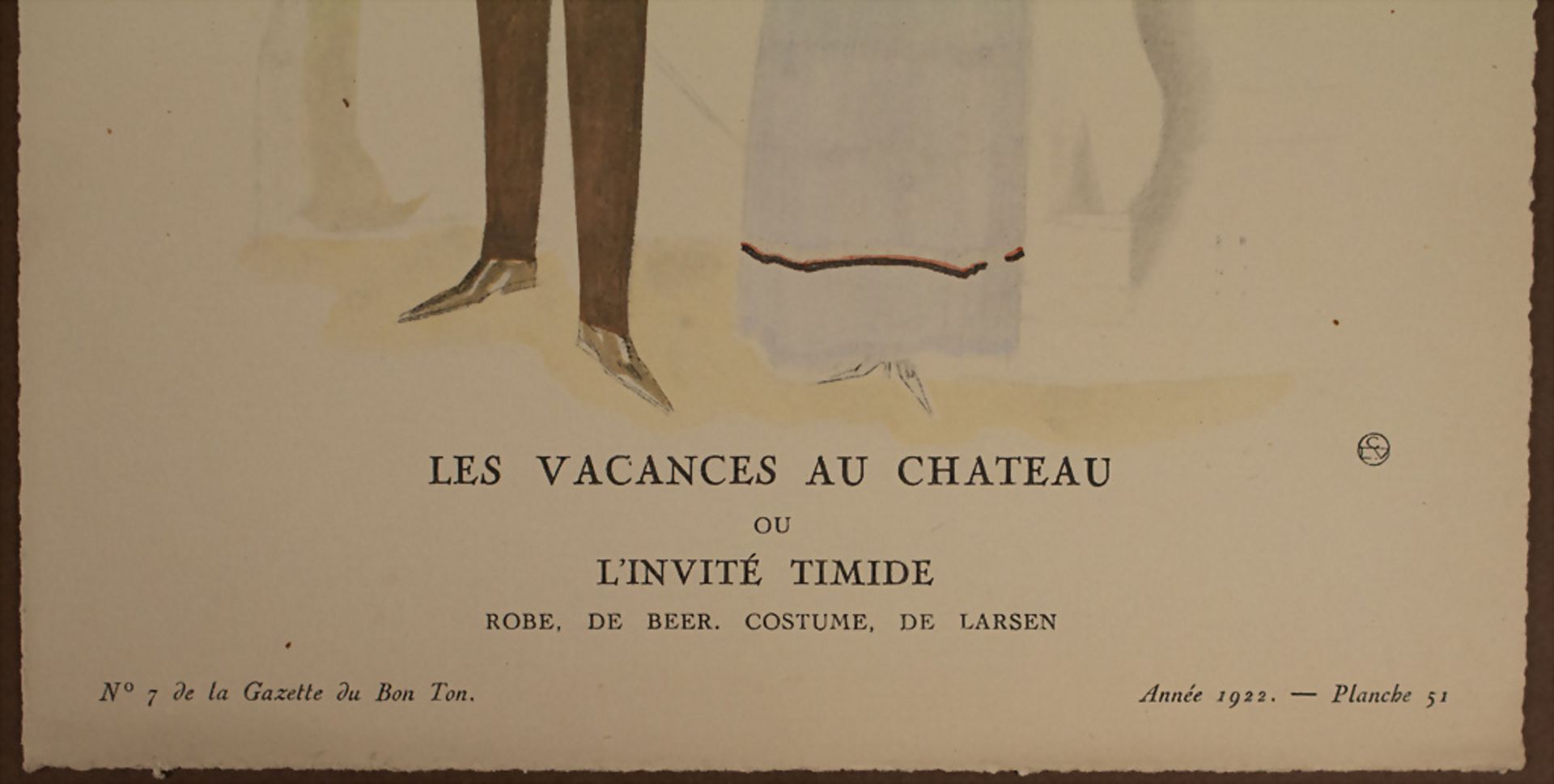 Zwei handbemalte Mode-Illustrationen / Two handpainted fashion illustrations, 'La Gazette du ... - Image 4 of 6