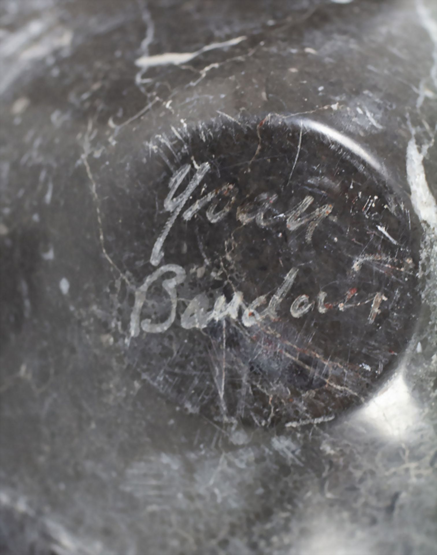 Prof. Yvan BAUDOIN (*1970), Steinskulptur 'Schwarzer Stier' / A stone sculpture 'Black Bull', 1999 - Image 6 of 8