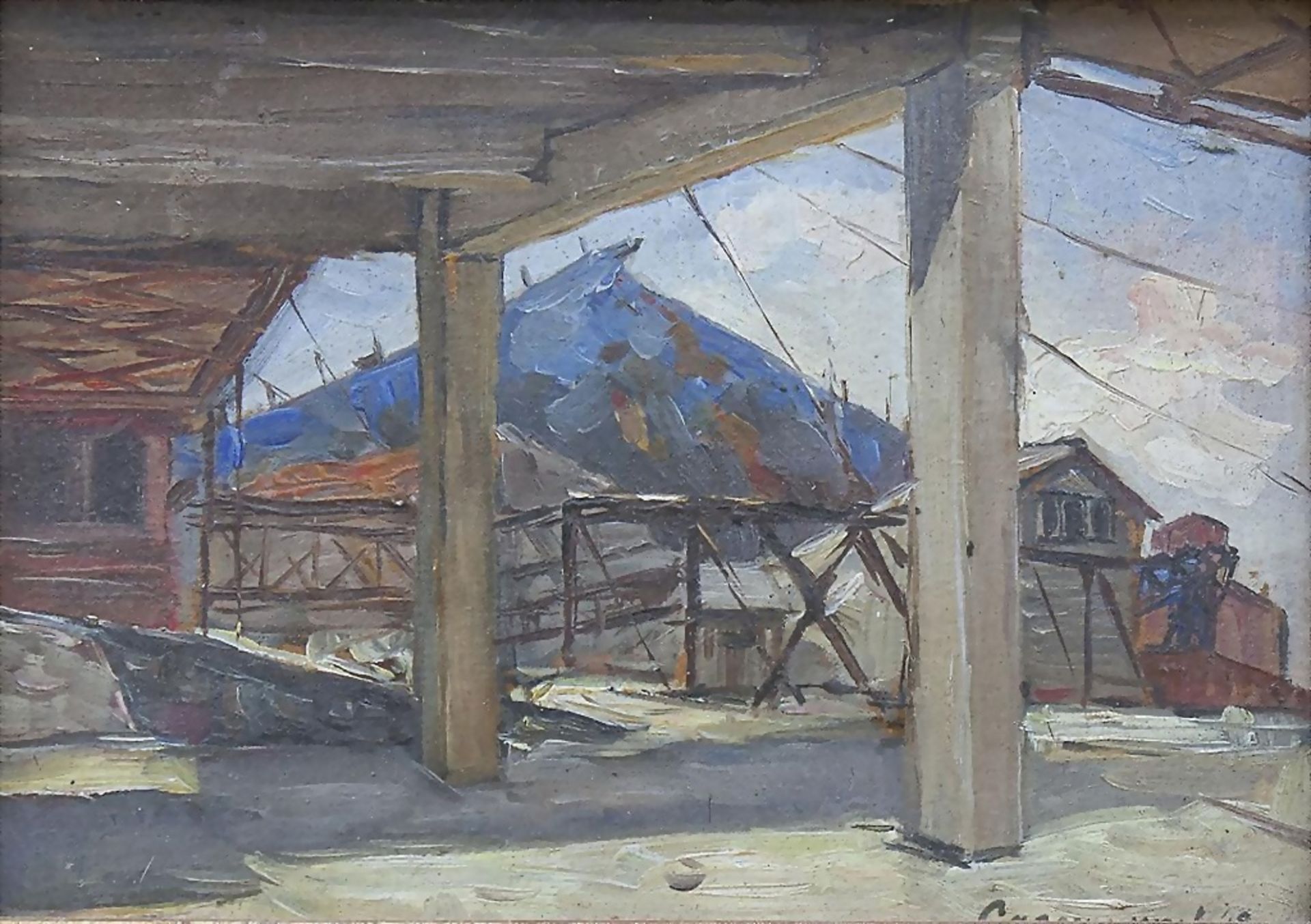 5 Landschaftsgemälde / 5 landscape paintings, Mikhail Sapojnikow (Russland, geb. 1920), 1948-1953 - Image 3 of 6