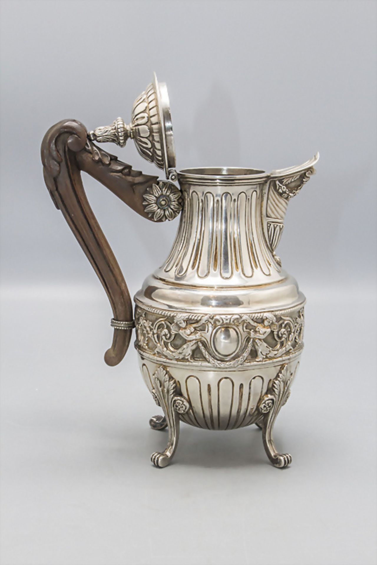 Kaffeekanne / A silver coffee pot, Belgien, 19. Jh. - Image 3 of 7