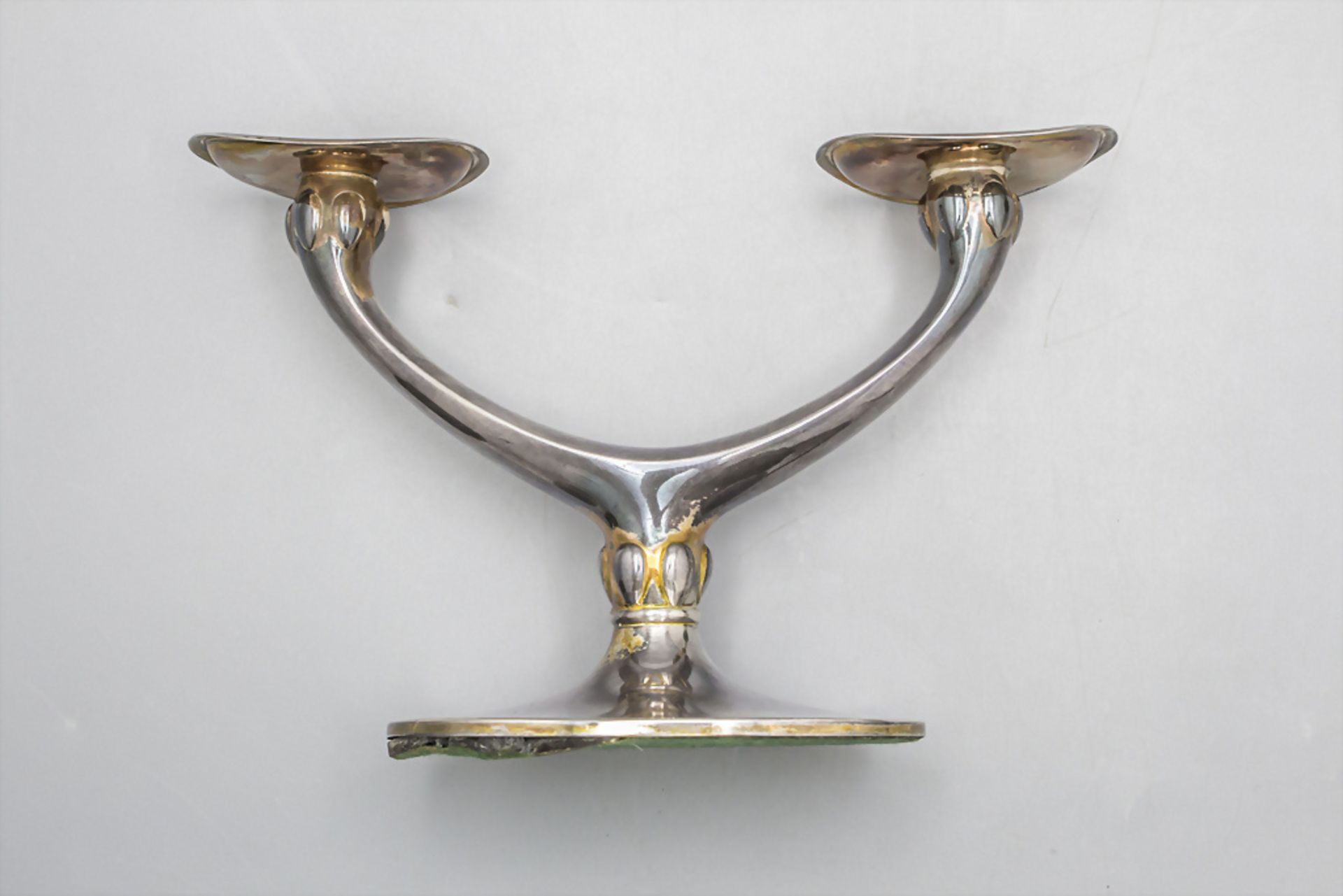 Paar Kerzenleuchter / A pair of silver candle holders, Wilhelm Binder, Schwäbisch Gmünd, 2. ... - Bild 4 aus 6