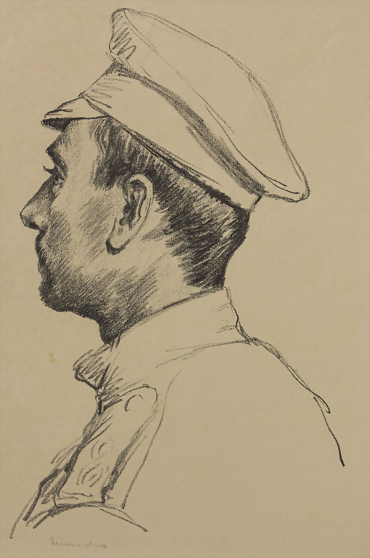 Hermann Struck (1876-1944), 'Soldat im Profil' / 'A soldier in profile', 20. Jh.