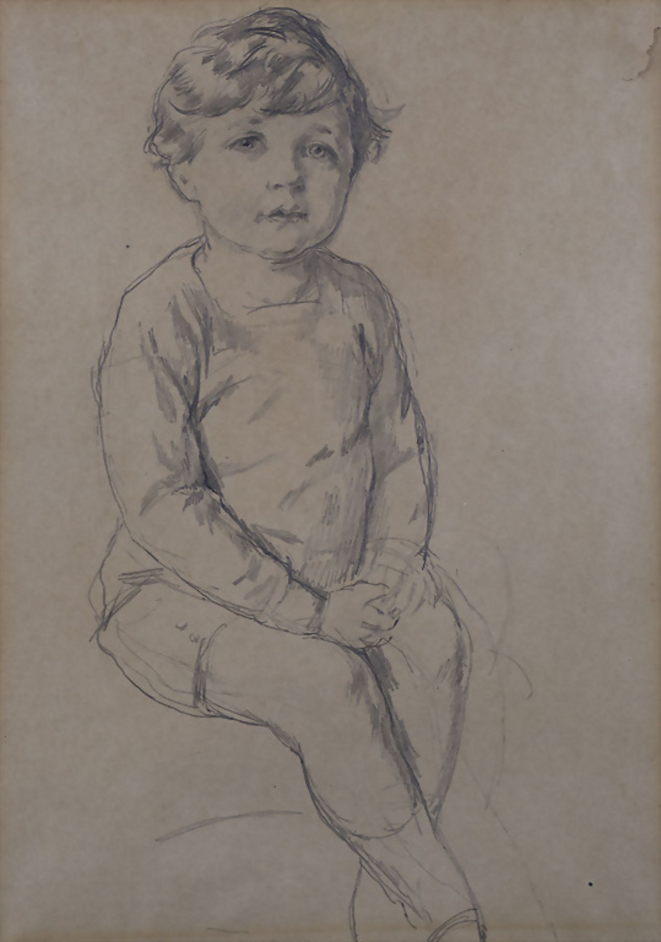 Albert ANKER (1831-1910), Skizze 'Sitzender Knabe' / A sketch of a sitting boy - Image 2 of 6