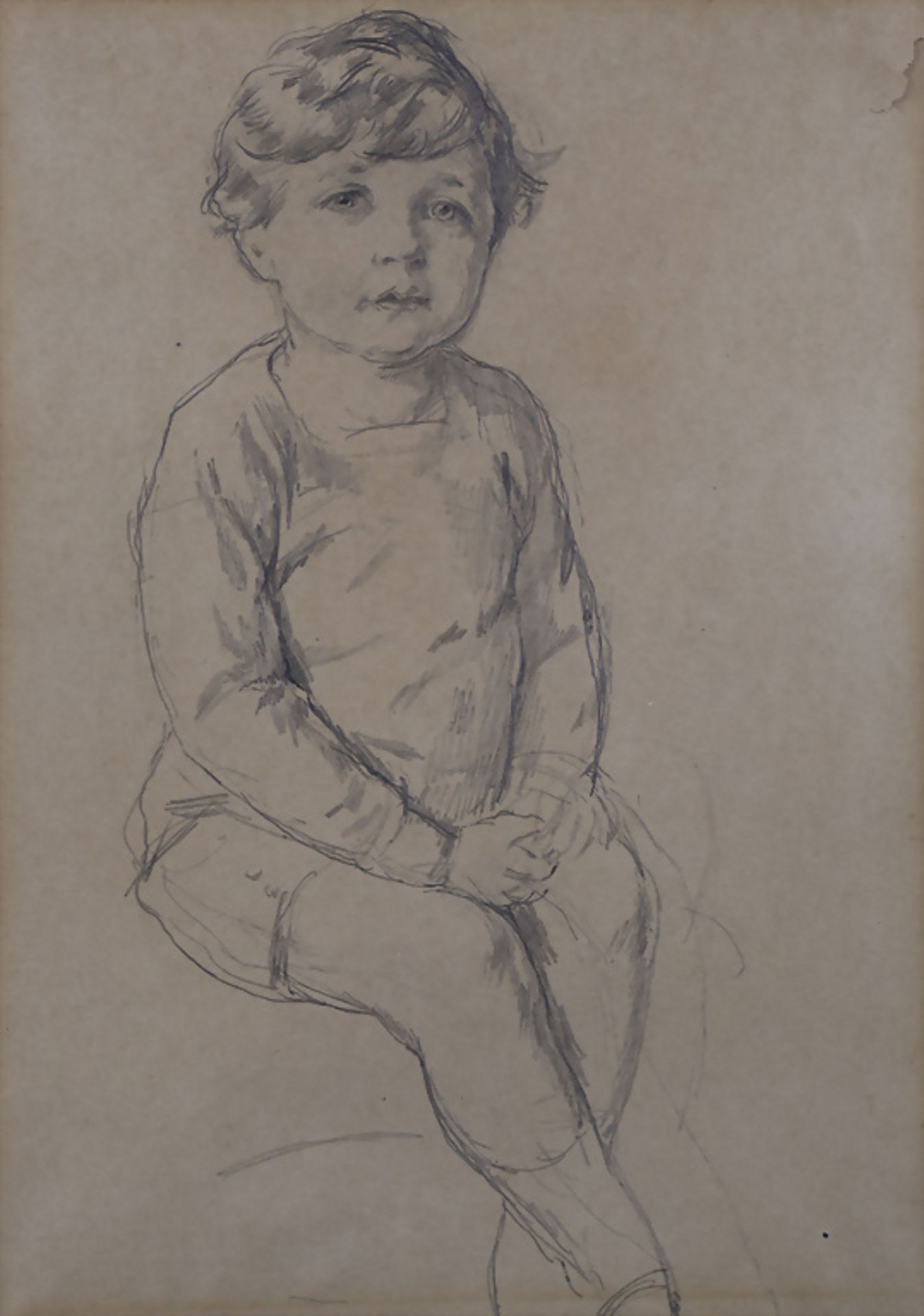 Albert ANKER (1831-1910), Skizze 'Sitzender Knabe' / A sketch of a sitting boy - Bild 2 aus 6