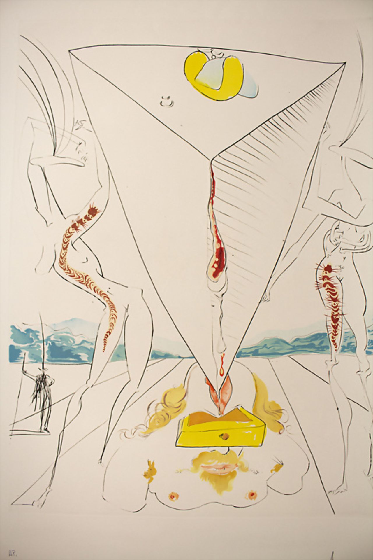 Salvador DALI (1904-1989), 'La Conquête du Cosmos Serie - Philosophe écrasé par le Cosmos', 1974