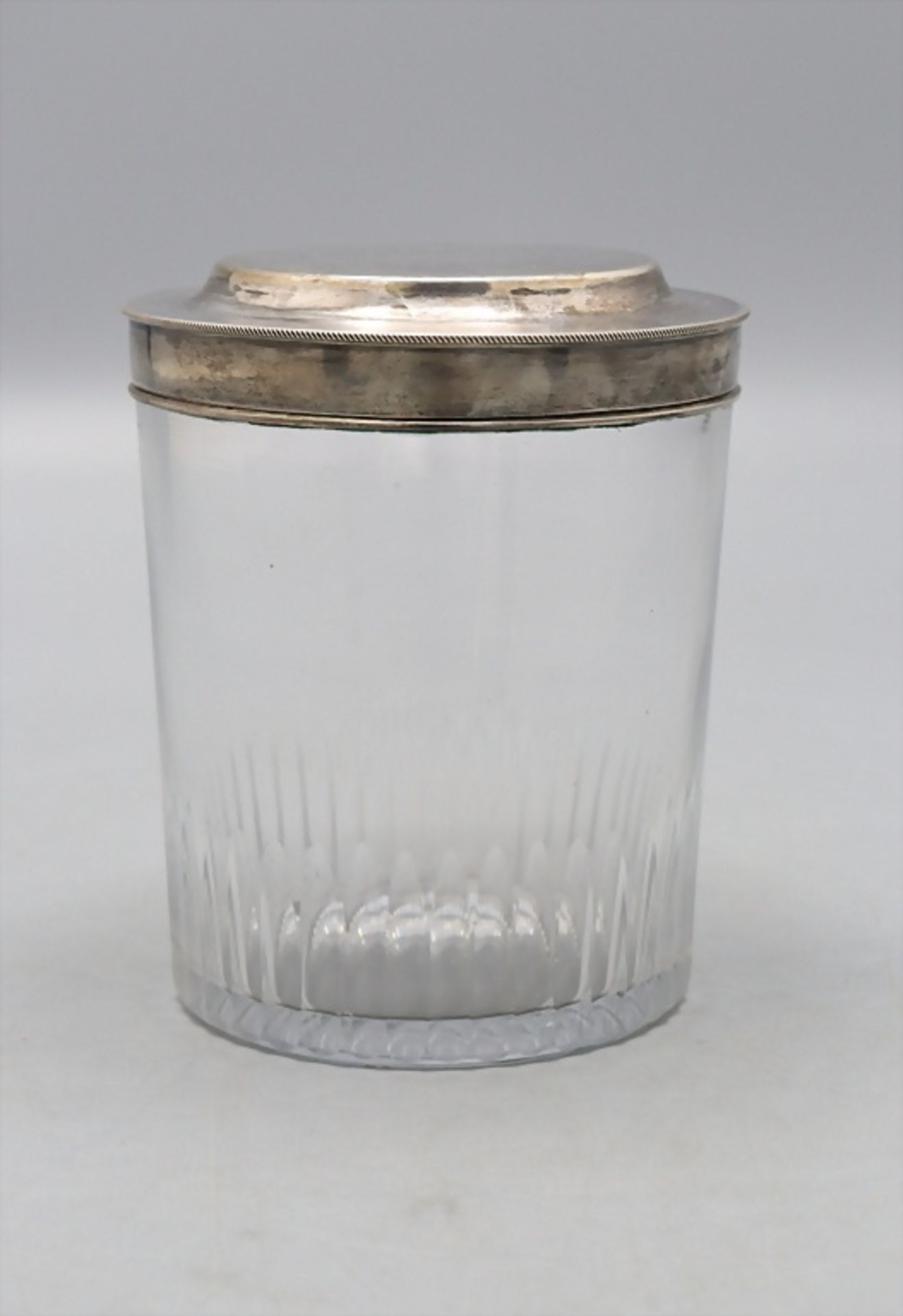 Glas mit Silberdeckel / Deckeldose / A glass with silver lid and mount, Jean Clidière, Paris, ... - Image 2 of 6