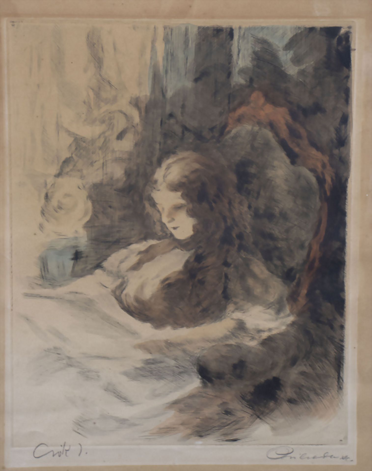 István CSOK (1865-1961), 'Züzü lesend' / 'Züzü reading' - Bild 3 aus 7