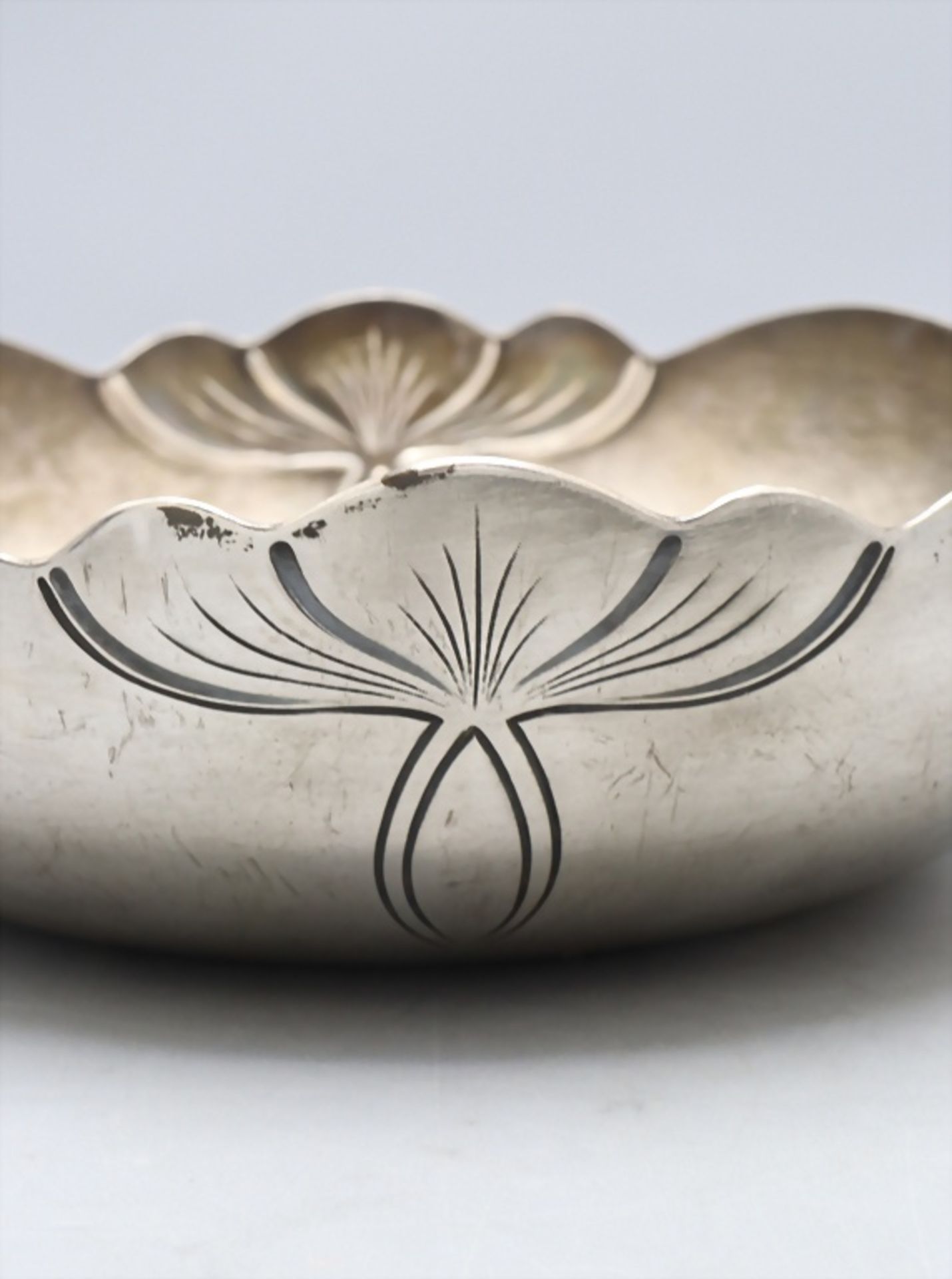 Jugendstil Obstschale / An Art Nouveau silver fruit bowl, Frankreich, um 1900 - Bild 4 aus 7