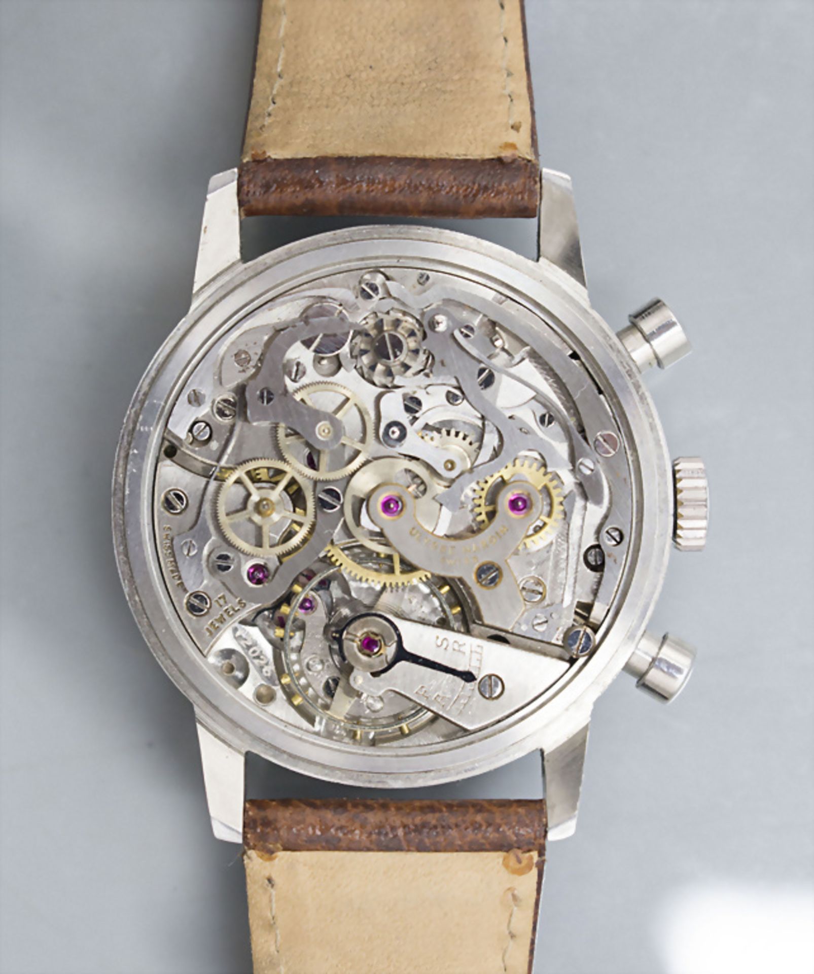 Chronograph, Ulysse Nardin, Le Locle, Schweiz / Swiss, um 1950 - Image 3 of 4