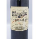 Flasche Wein / A bottle of wine 'Les Bruliéres de Beychevelle, Haut-Medoc, 1986