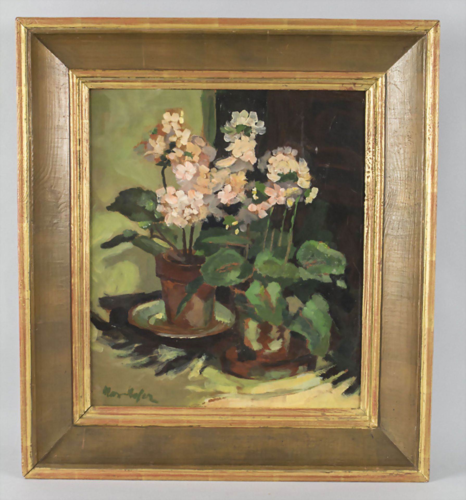 Unbekannter Signaturist des 20. Jh., 'Blumenstillleben' / ' A flower still life' - Image 2 of 4