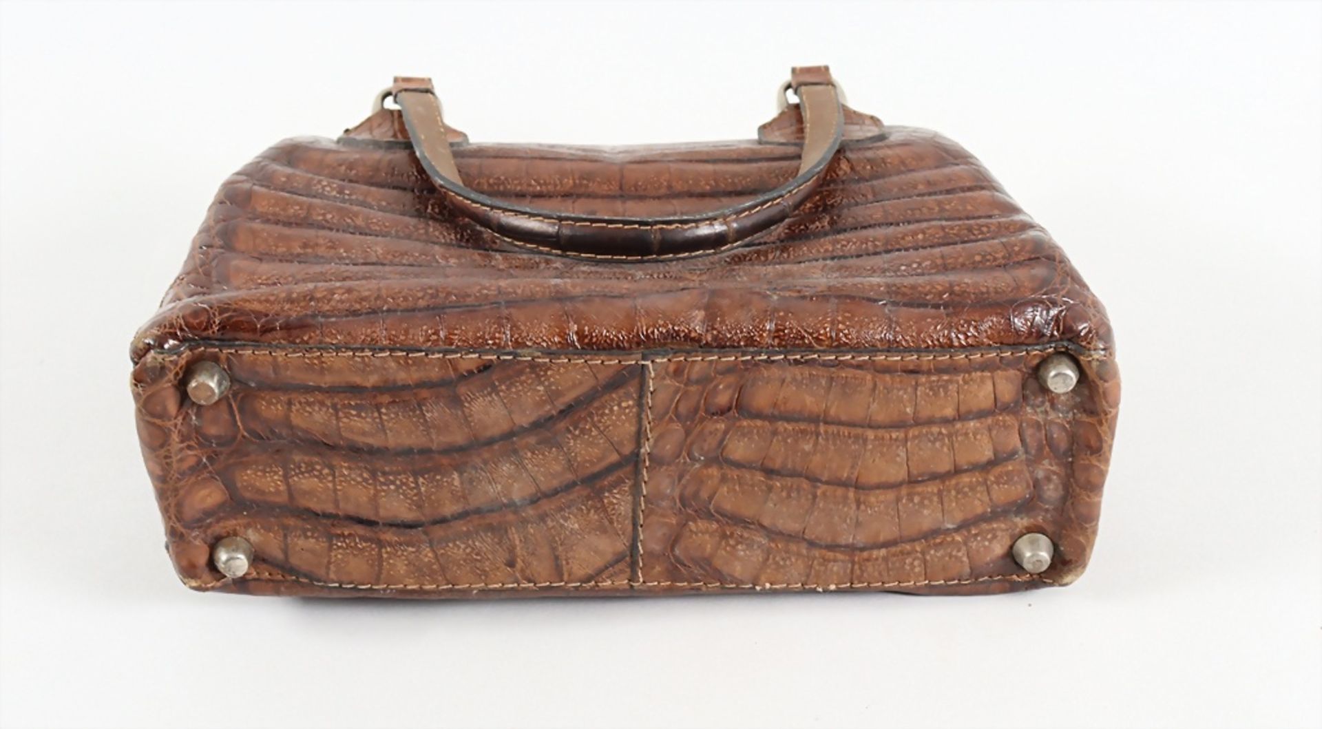 Damenhandtasche / A ladies leather handbag, um 1950 - Image 5 of 6