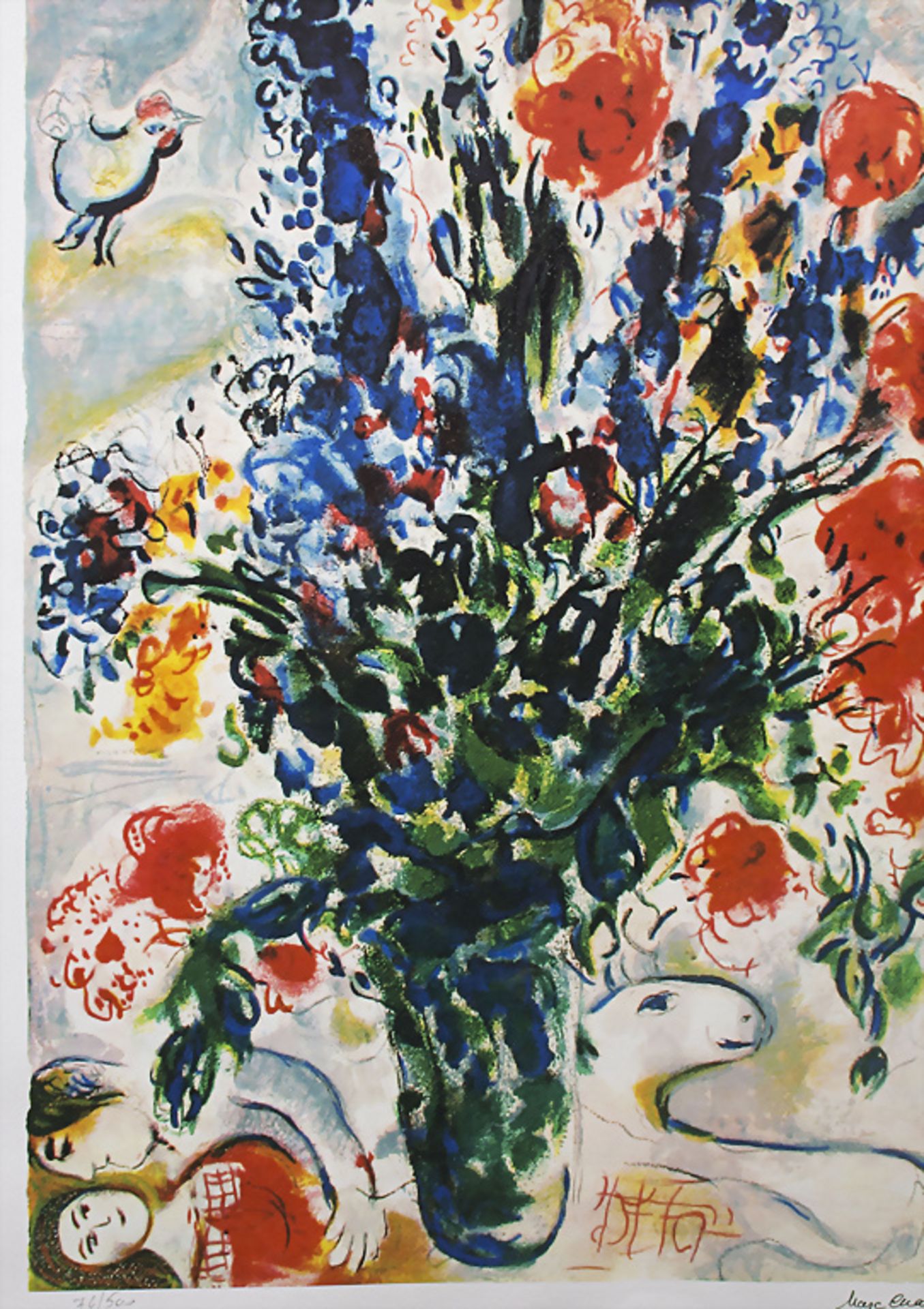 Marc CHAGALL (1887-1985), 'Les lupins bleus' / 'Die blauen Lupinen', ca. 1985 - Bild 2 aus 4