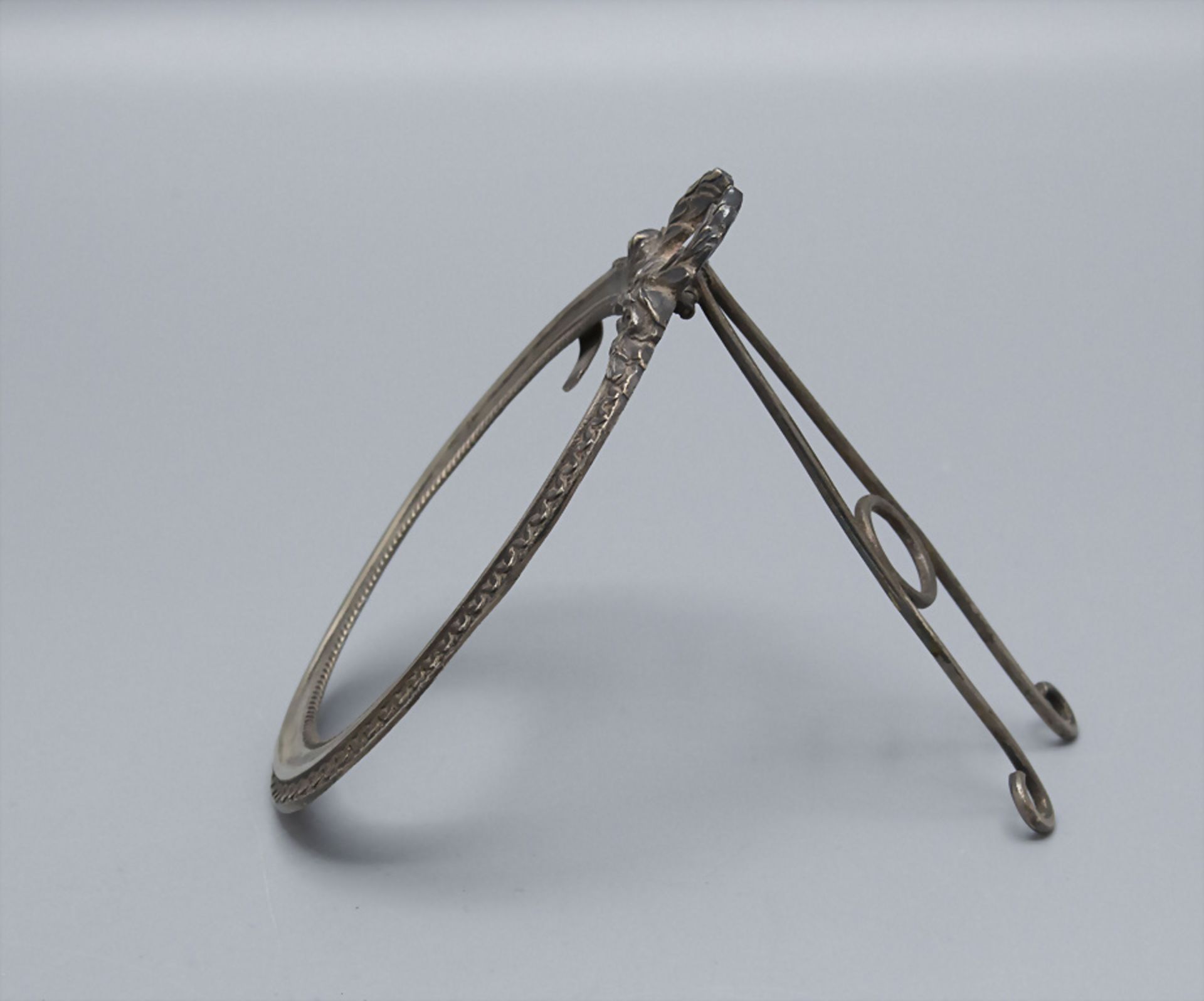 Ovaler Miniatur Silberrahmen / An oval miniature silver frame, Hènin & Cie, Paris, um 1900 - Bild 3 aus 4