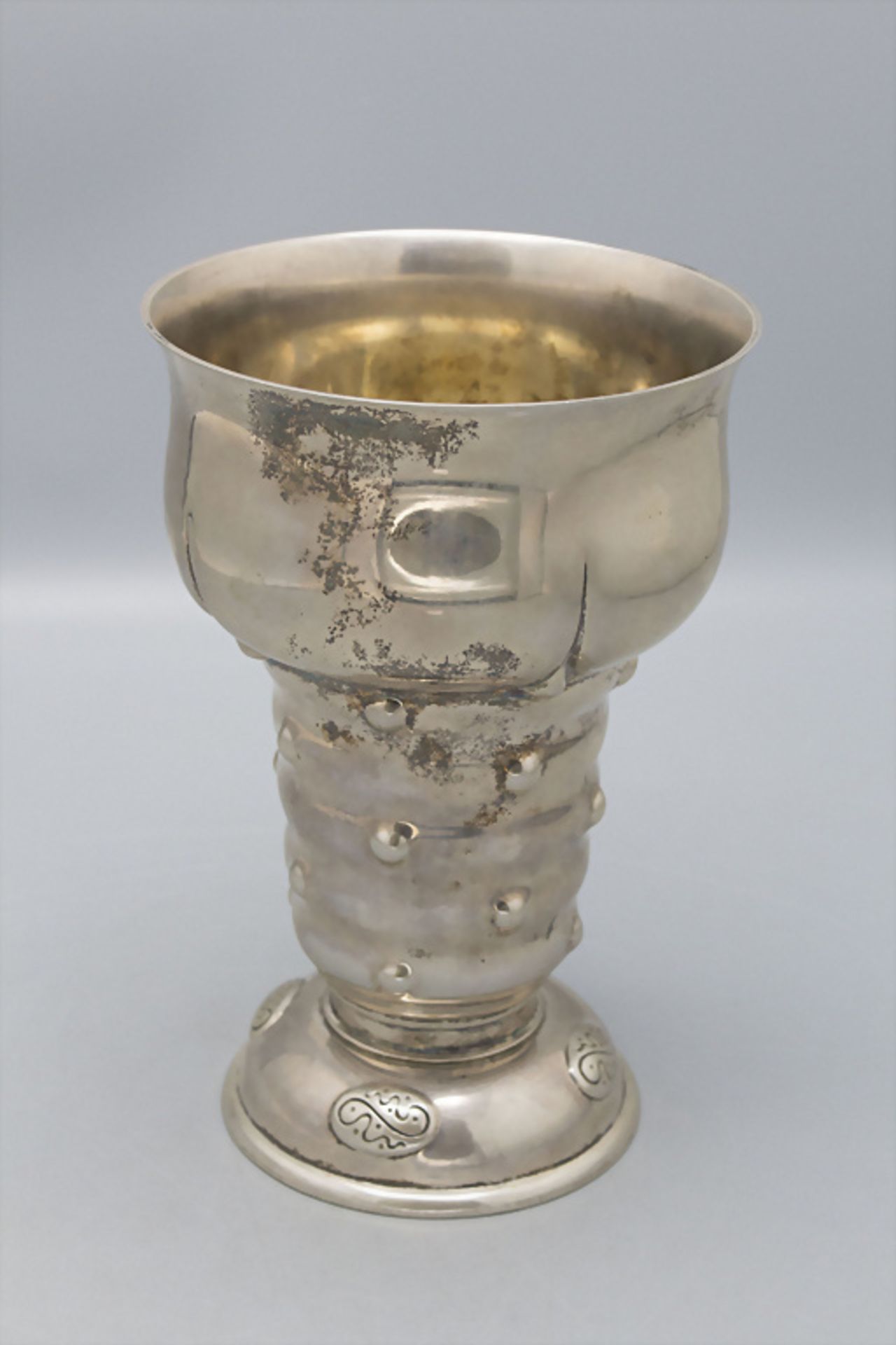 Jugendstil Vase / An Art Nouveau silver vase, Wilkens & Söhne, Bremen Hemelingen, um 1900 - Image 2 of 5