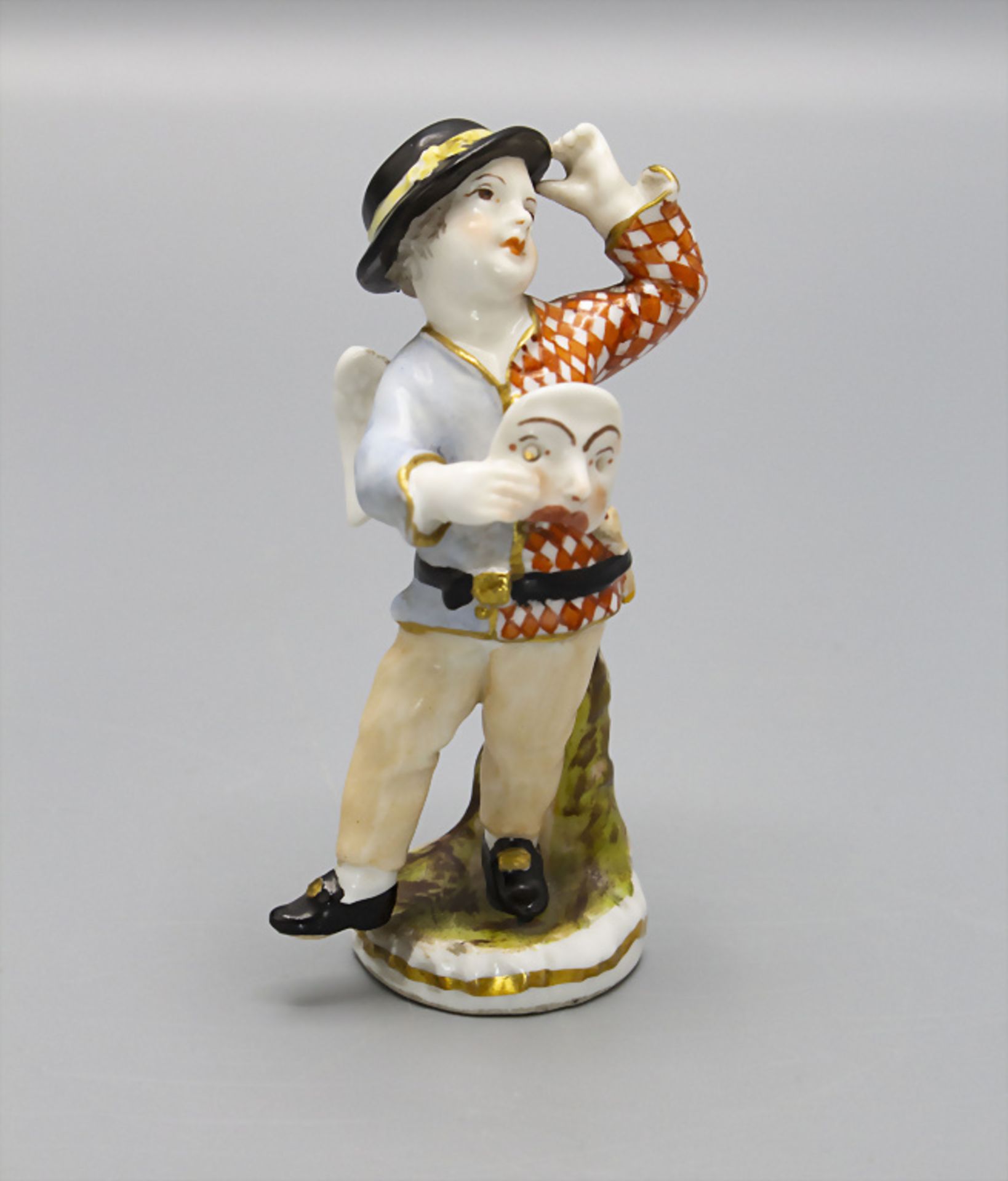 Putto mit Maske als Komödiant aus der Comedia dell'Arte / A cherub as comedian with a mask, ... - Bild 5 aus 7