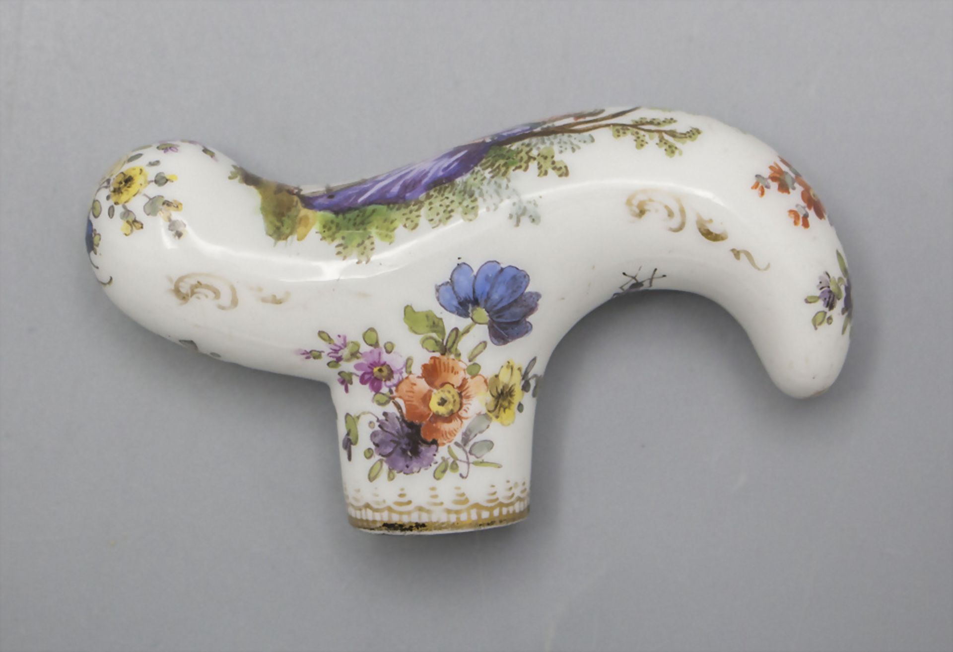 Stockgriff mit Watteauszene / A cane handle with courting scene, wohl Meissen, 19. Jh. - Image 4 of 4