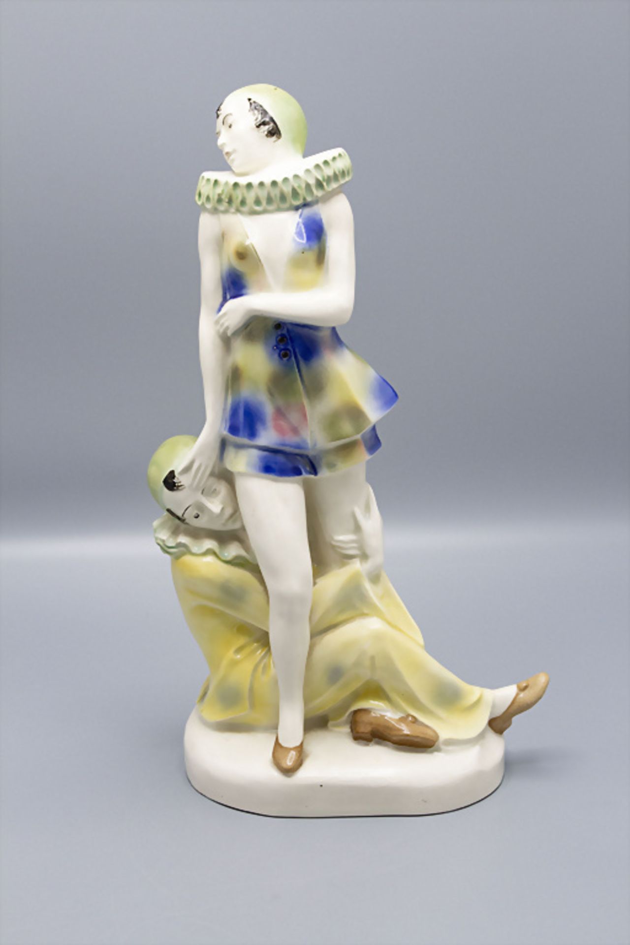 Art Déco Figurengruppe 'Aschermittwoch' / An Art Deco ceramic couple 'Ash Wednesday', deutsch, ...