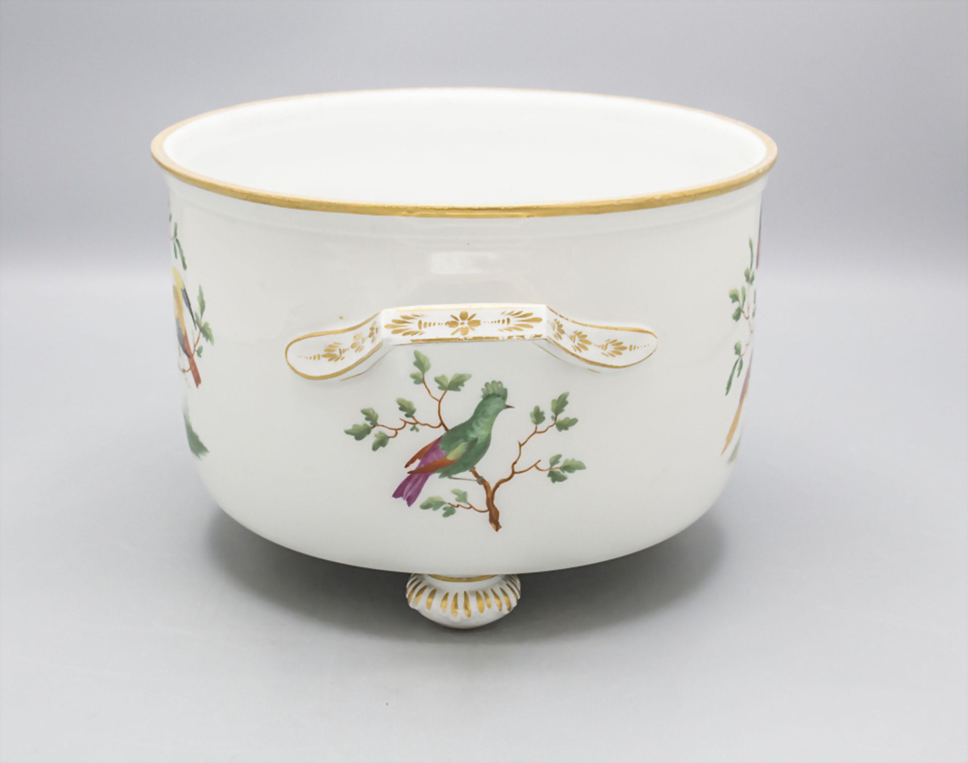 Cachepot mit Vöglen / A cachepot with birds, Meissen, 1. Hälfte 19. Jh. - Bild 4 aus 5