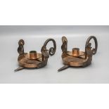 Paar Jugendstil Handleuchter / A pair of Art Nouveau candle holders, um 1910