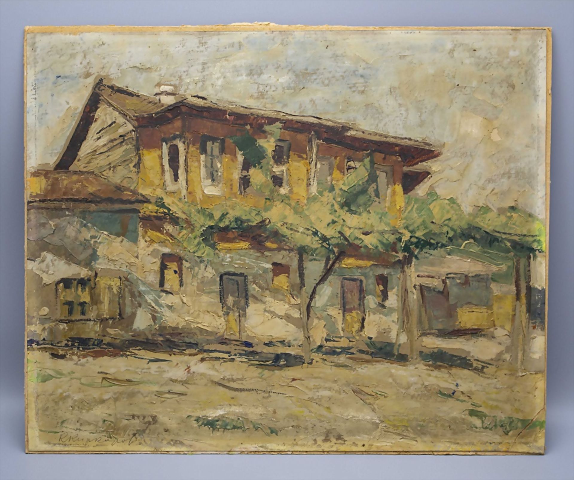 Künstler des 20. Jahrhunderts, K. Kirkorov, 'Hofansicht' / 'A farm view', um 1949
