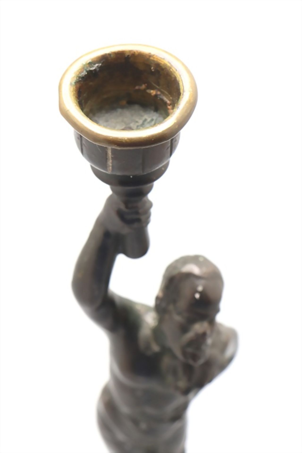 Bronze Figurenleuchter 'Herakles' / A bronze figural candle holder 'Heracles' - Bild 8 aus 8