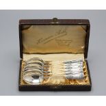 6 Jugendstil Kaffeelöffel / 6 Art Nouveau coffee spoons, WMF, Geislingen, um 1905-14