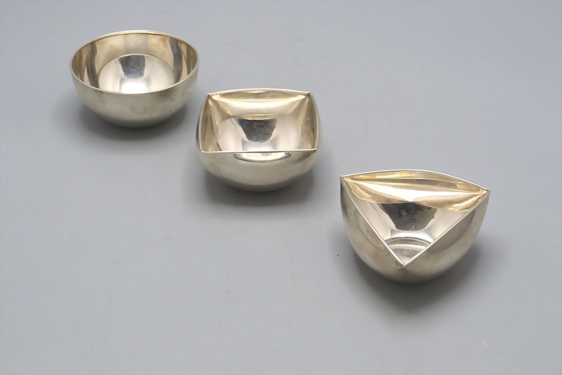 3 Art Déco Schalen / 3 Art Deco silver bowls, Pampaloni, Florenz/Firenze, 20. Jh. - Image 3 of 6