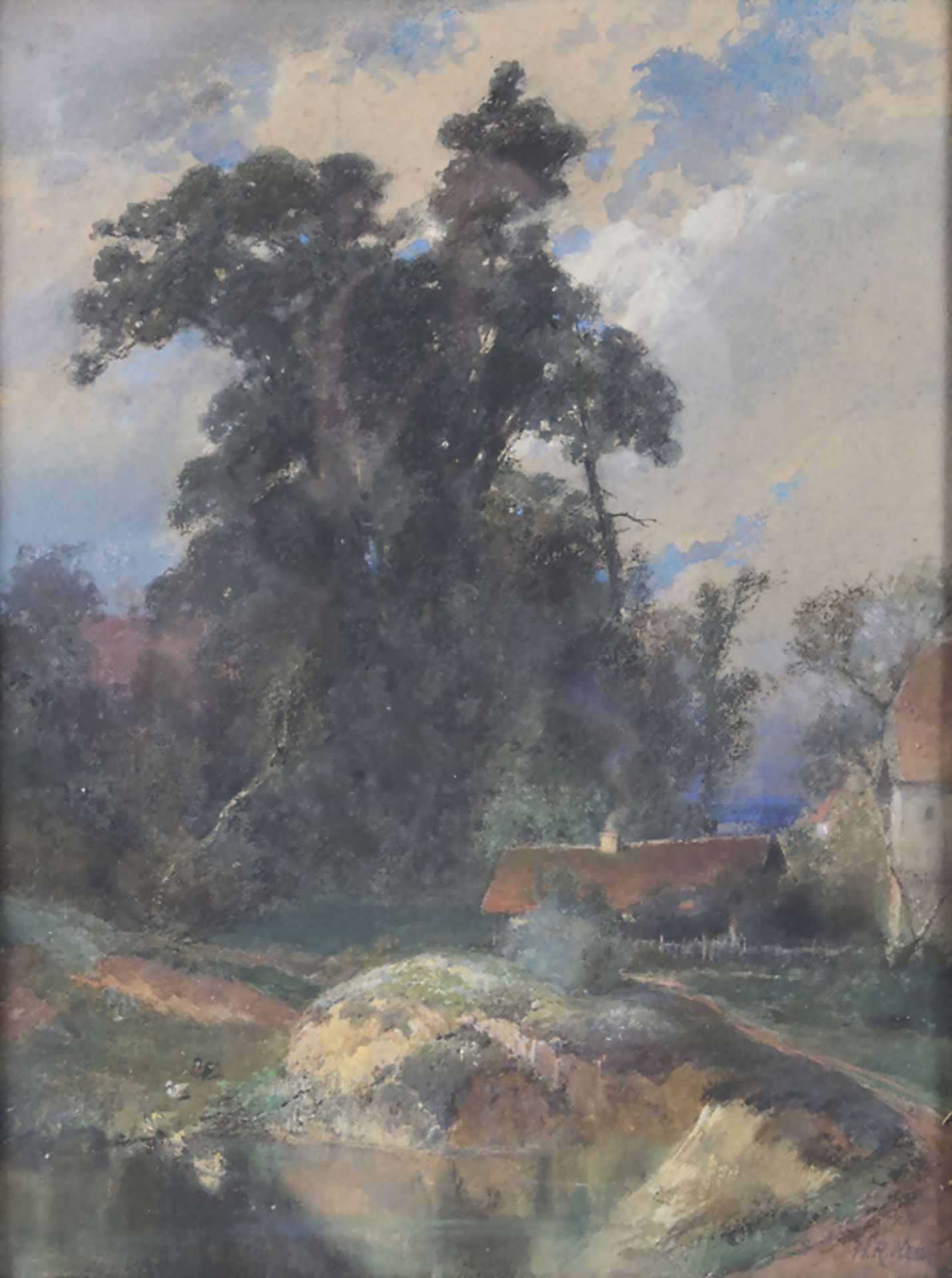 Heinrich Reinhard KRÖH (1841 Darmstadt-1941 ebenda), 'An der Ziegelhütte bei Darmstadt' / 'At ...